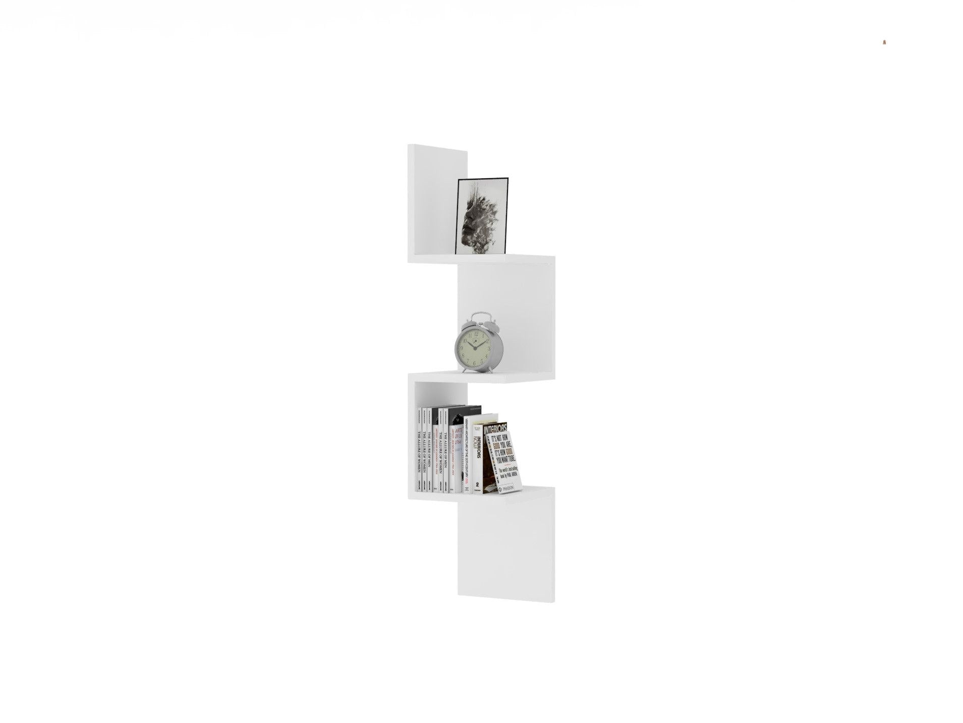 Zikzak - White in Weiss präsentiert im Onlineshop von KAQTU Design AG. Wandregal ist von Hanah Home