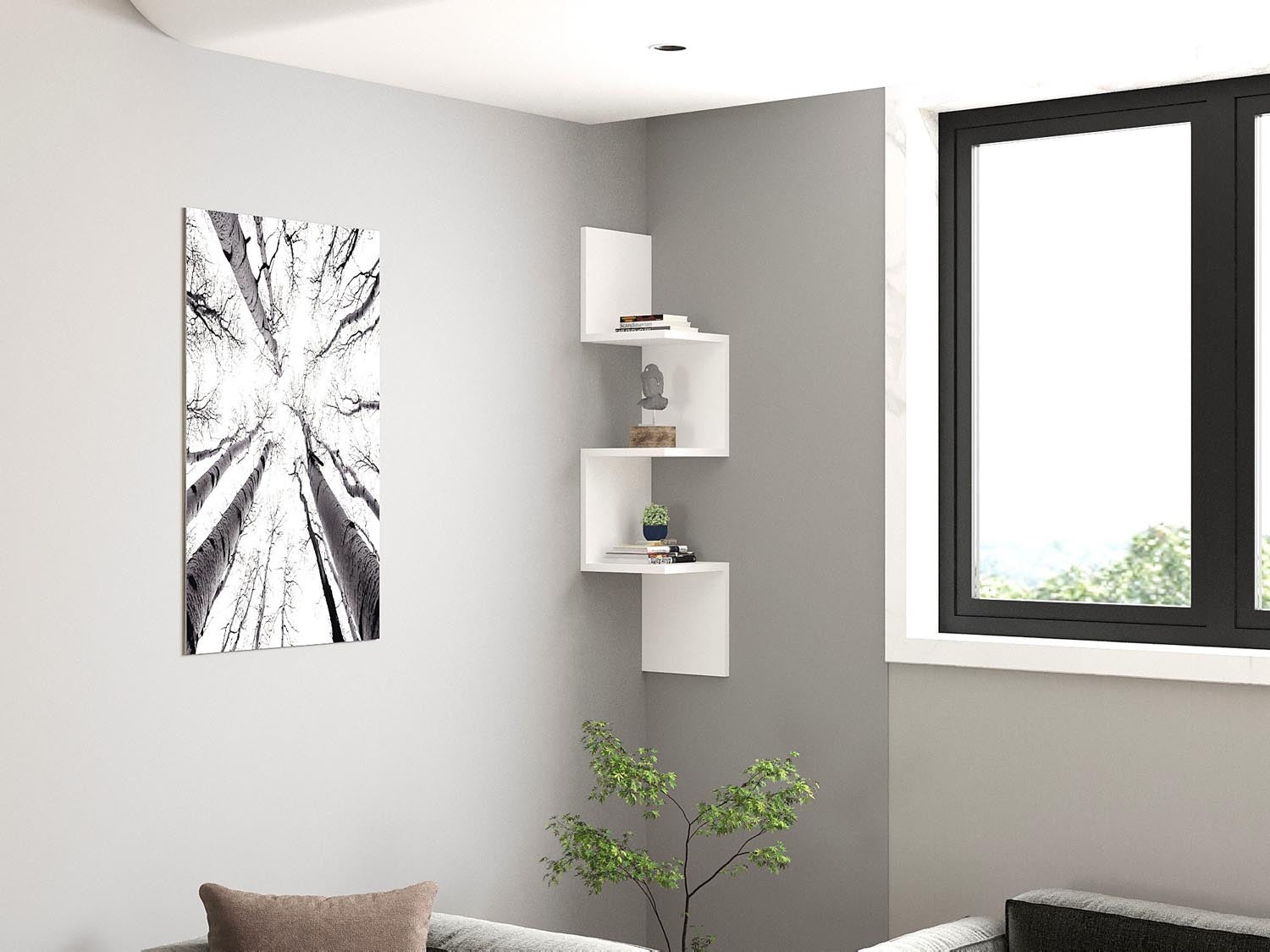 Zikzak - White in Weiss präsentiert im Onlineshop von KAQTU Design AG. Wandregal ist von Hanah Home