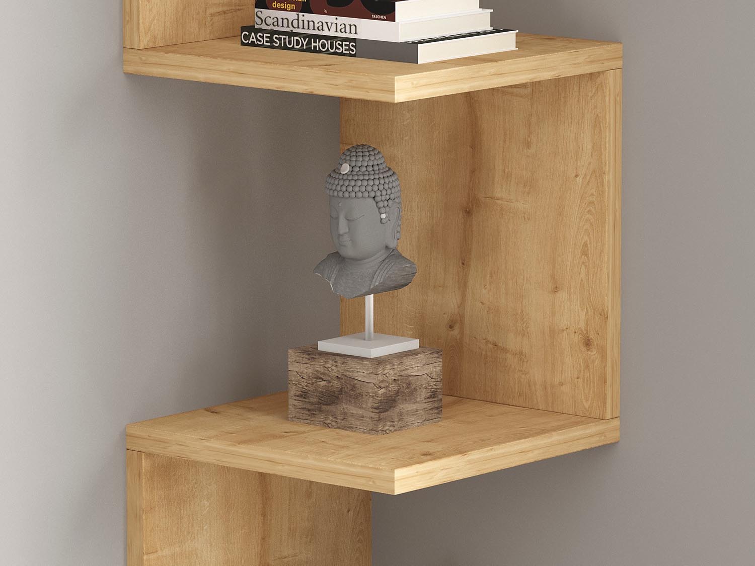 Zikzak - Sapphire in Saphir präsentiert im Onlineshop von KAQTU Design AG. Wandregal ist von Hanah Home