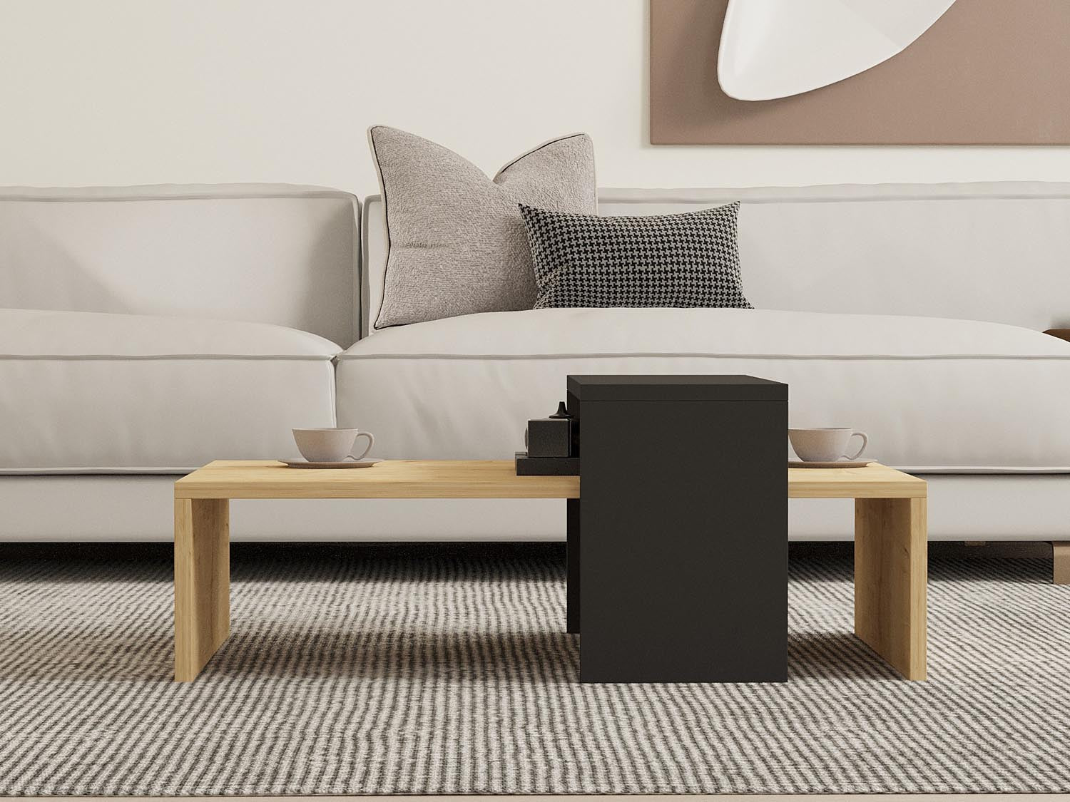 Glow - Sapphire Anthracite in Saphir
 Anthrazit präsentiert im Onlineshop von KAQTU Design AG. Beistelltisch ist von Hanah Home