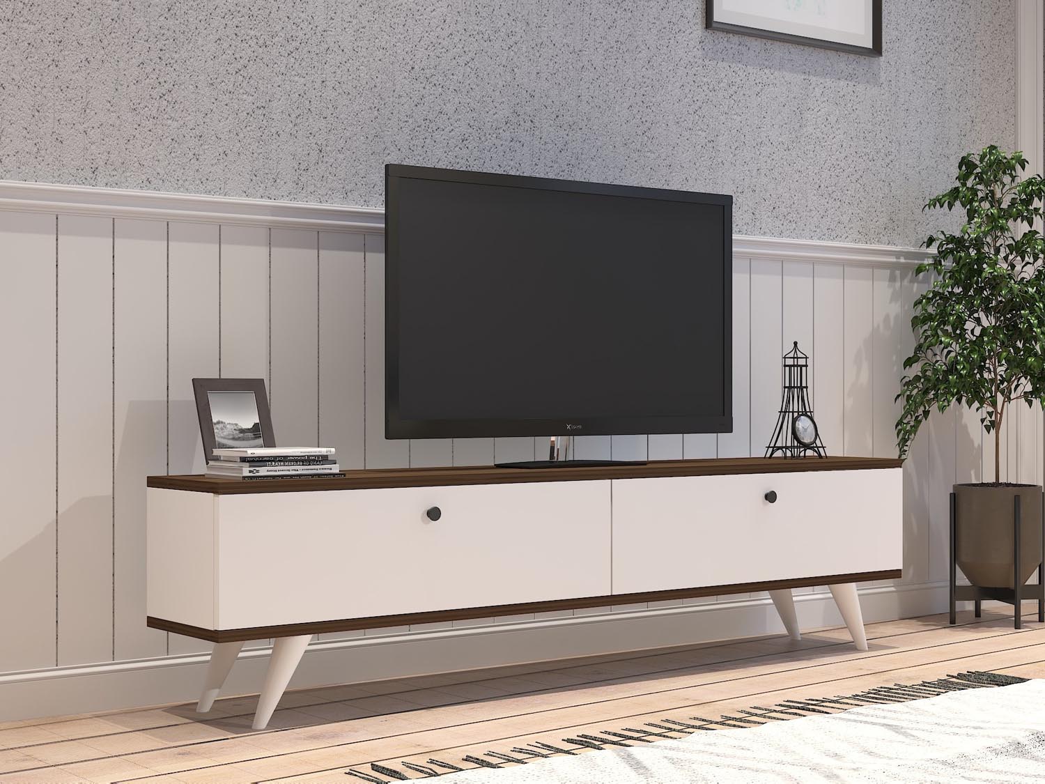 Paris - White, Walnut in Weisser Walnuss präsentiert im Onlineshop von KAQTU Design AG. Sideboard ist von Hanah Home