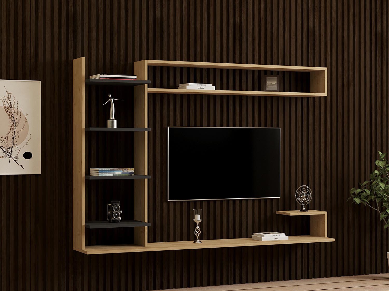 Noble - Sapphire, Anthracite in Saphir
 Anthrazit präsentiert im Onlineshop von KAQTU Design AG. TV-Möbel ist von Hanah Home