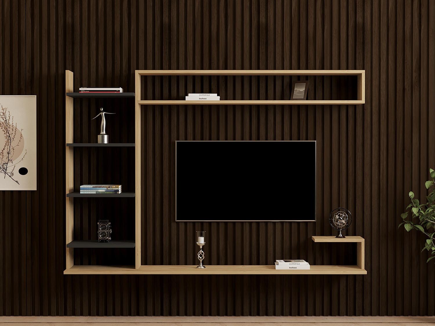 Noble - Sapphire, Anthracite in Saphir
 Anthrazit präsentiert im Onlineshop von KAQTU Design AG. TV-Möbel ist von Hanah Home