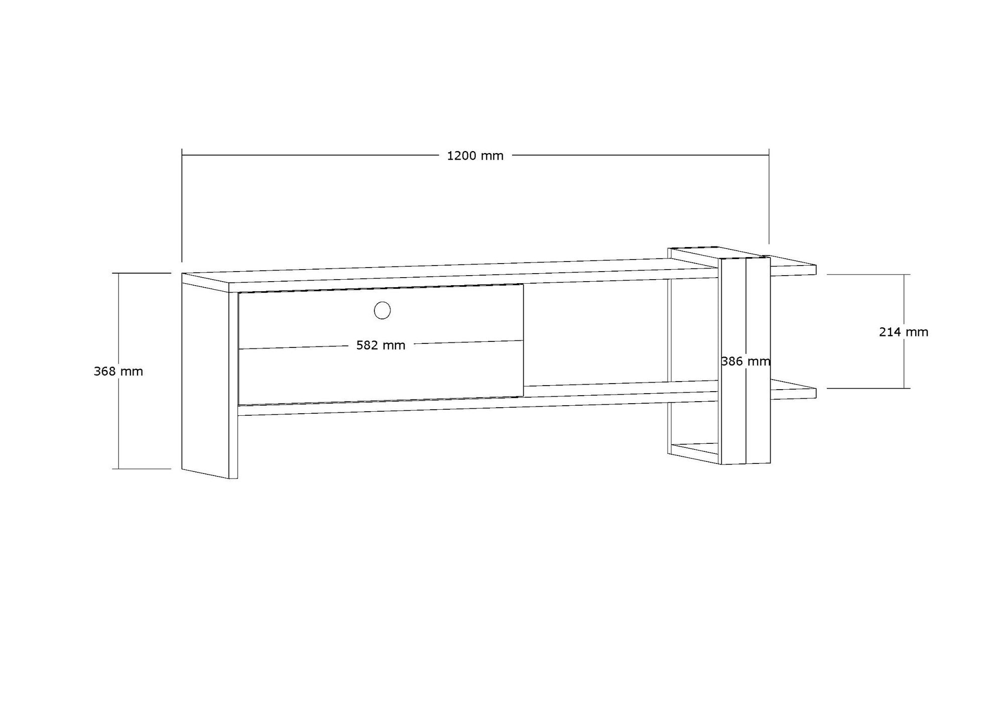 Yonca in Anthrazit Eiche präsentiert im Onlineshop von KAQTU Design AG. Sideboard ist von Hanah Home
