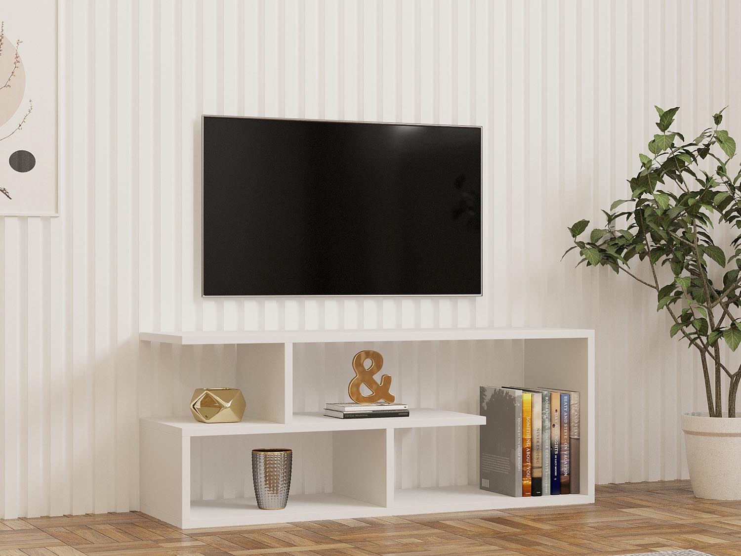 Cafu - White in Weiss präsentiert im Onlineshop von KAQTU Design AG. Sideboard ist von Hanah Home