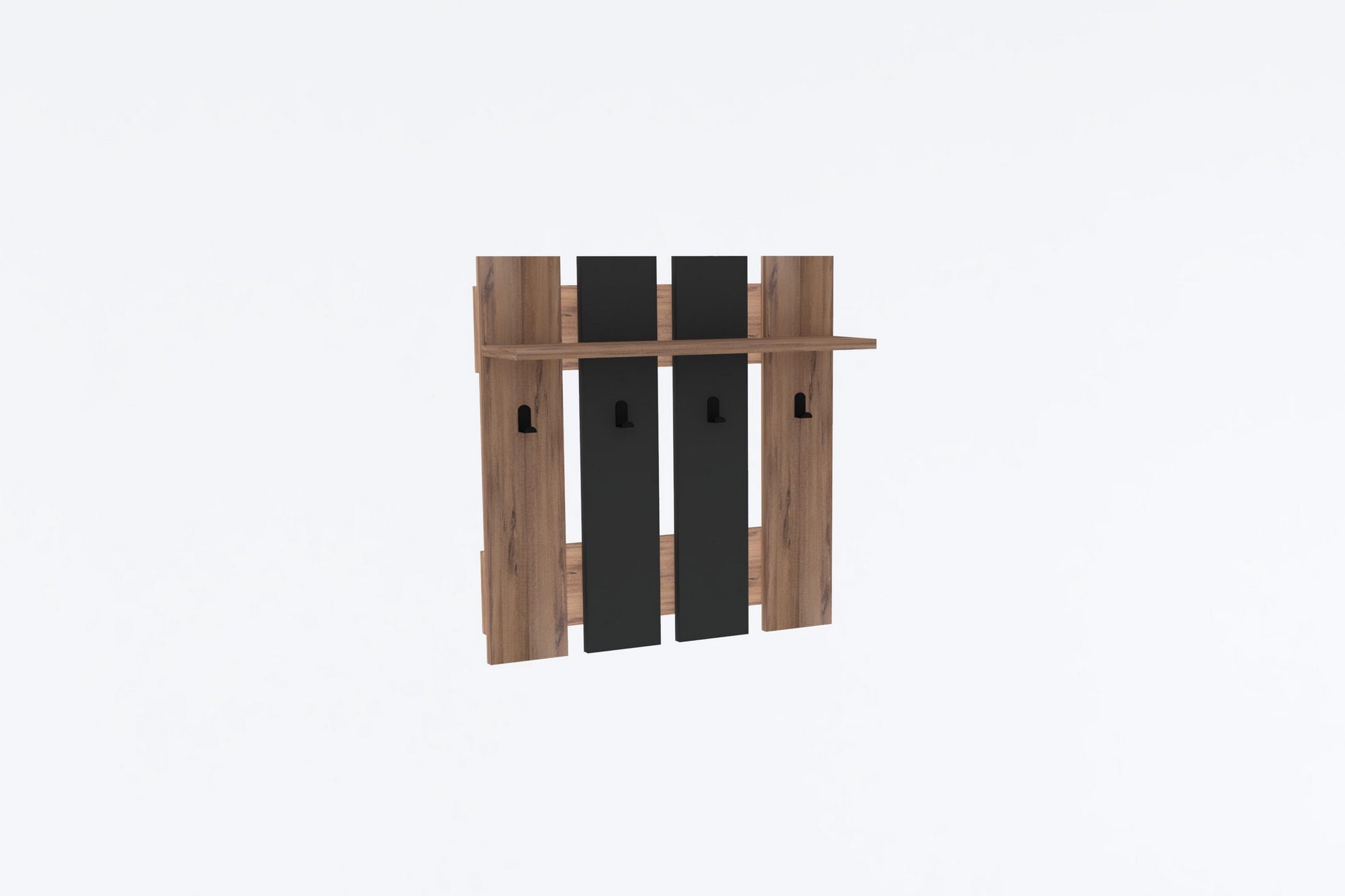 Mita - Walnut, Anhtacite in Walnuss
 Anthrazit präsentiert im Onlineshop von KAQTU Design AG. Kleiderhaken ist von Hanah Home