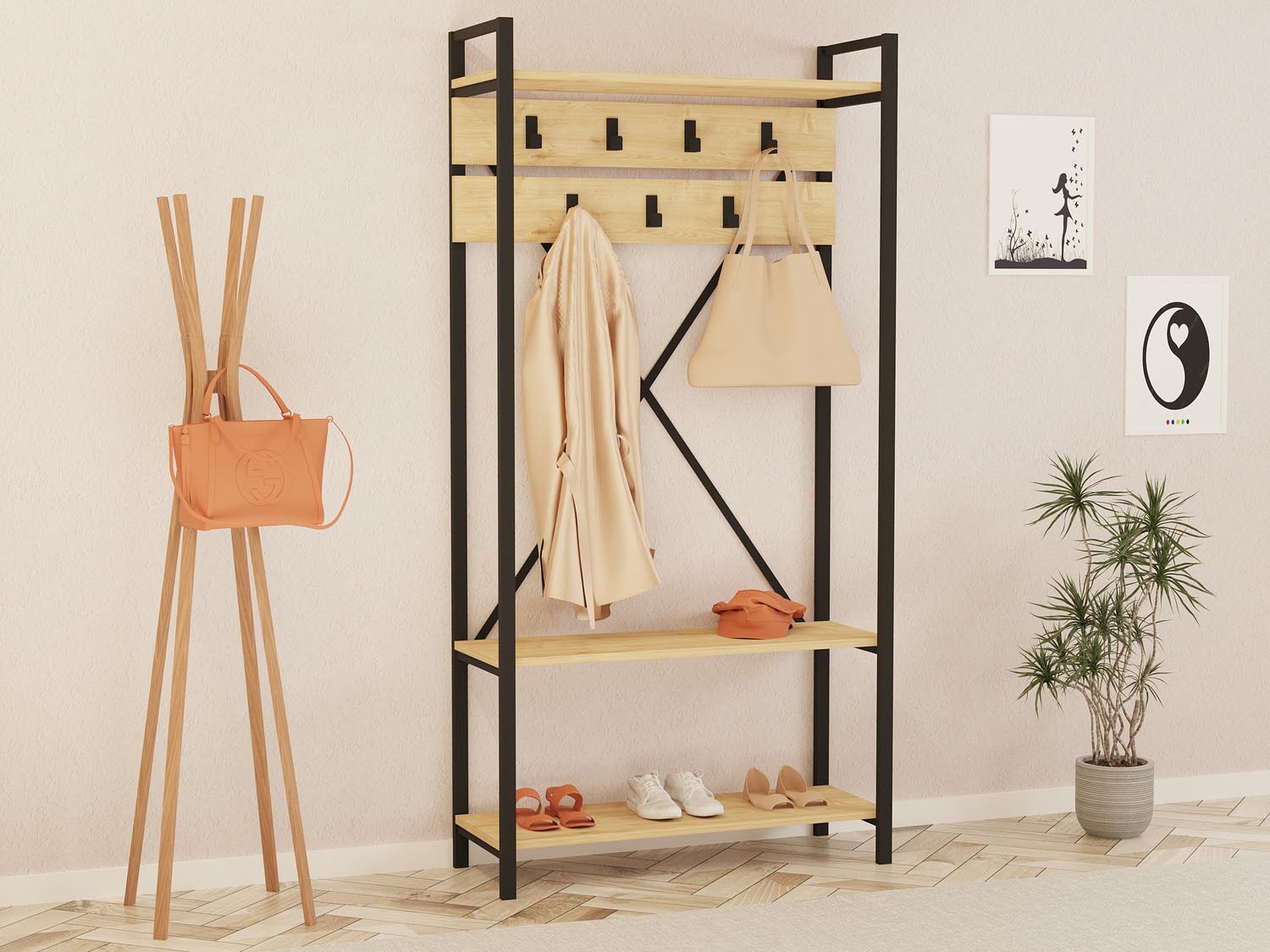 Alfa - Sapphire in Saphir präsentiert im Onlineshop von KAQTU Design AG. Garderobe ist von Hanah Home