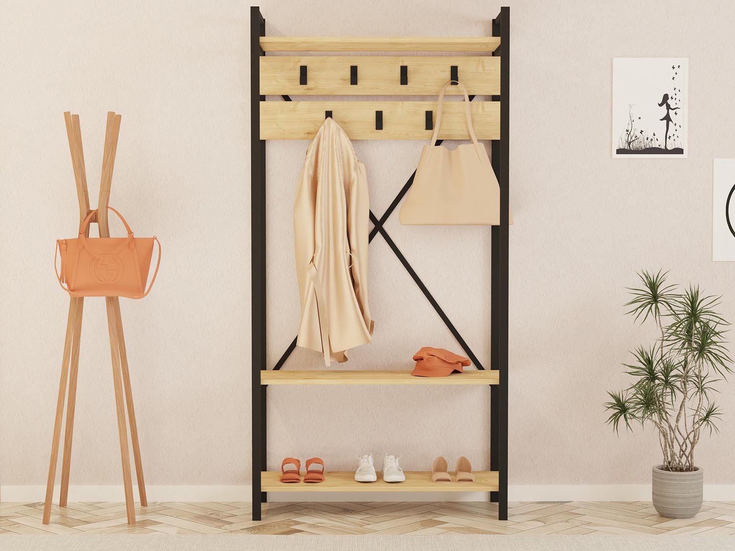 Alfa - Sapphire in Saphir präsentiert im Onlineshop von KAQTU Design AG. Garderobe ist von Hanah Home
