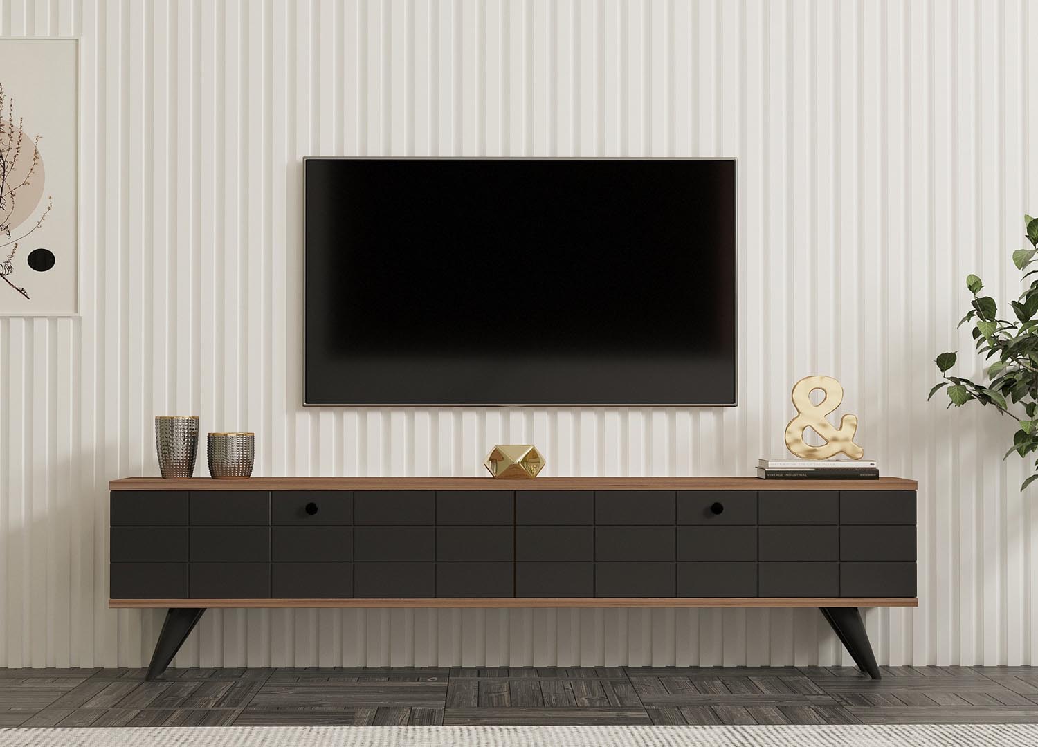 Alberi in Atlantische Kiefer Antrazit präsentiert im Onlineshop von KAQTU Design AG. Sideboard ist von Hanah Home