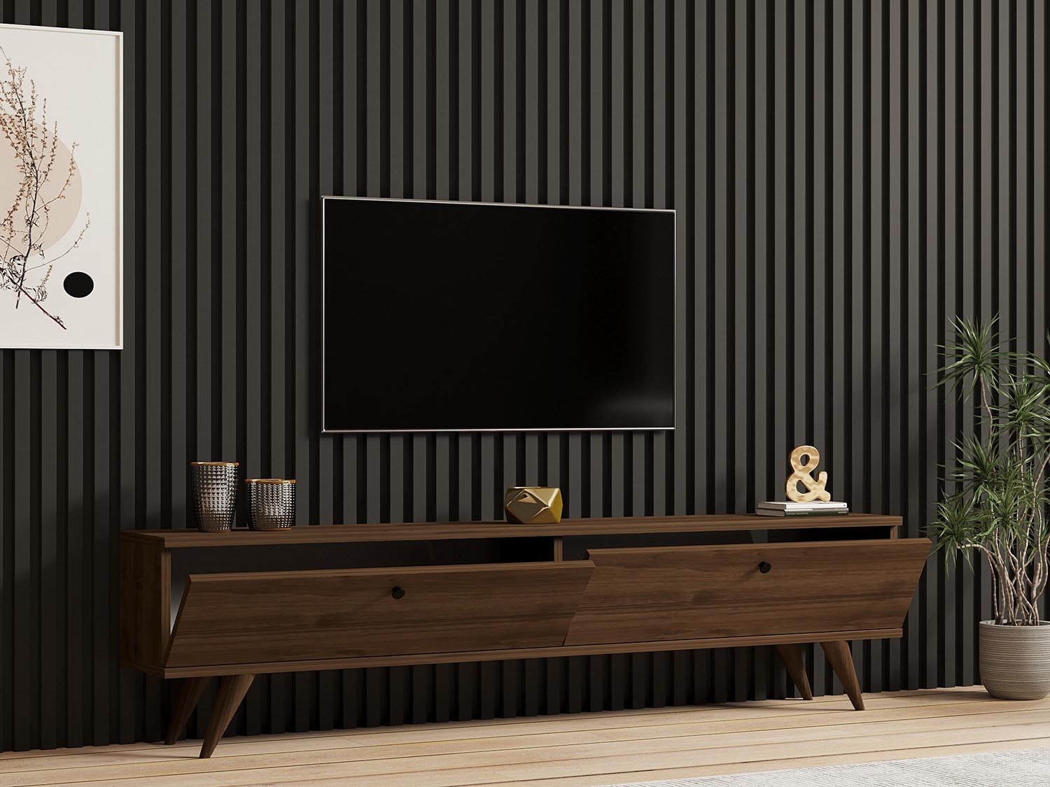Paris - Walnut in Walnuss präsentiert im Onlineshop von KAQTU Design AG. Sideboard ist von Hanah Home
