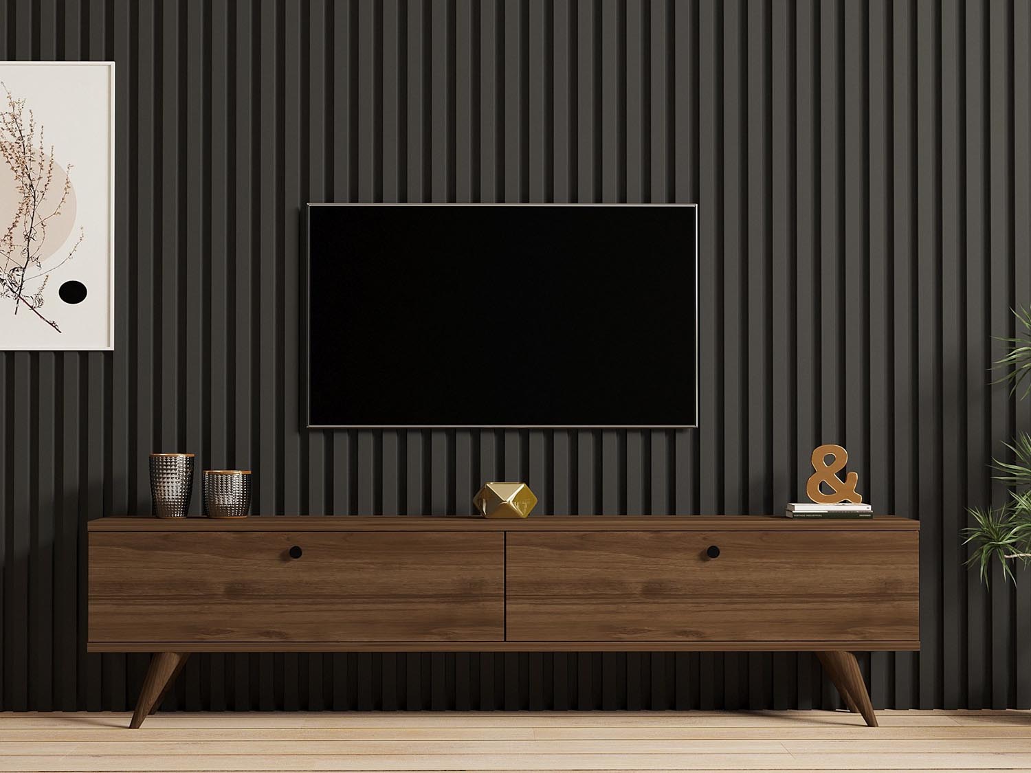 Paris - Walnut in Walnuss präsentiert im Onlineshop von KAQTU Design AG. Sideboard ist von Hanah Home