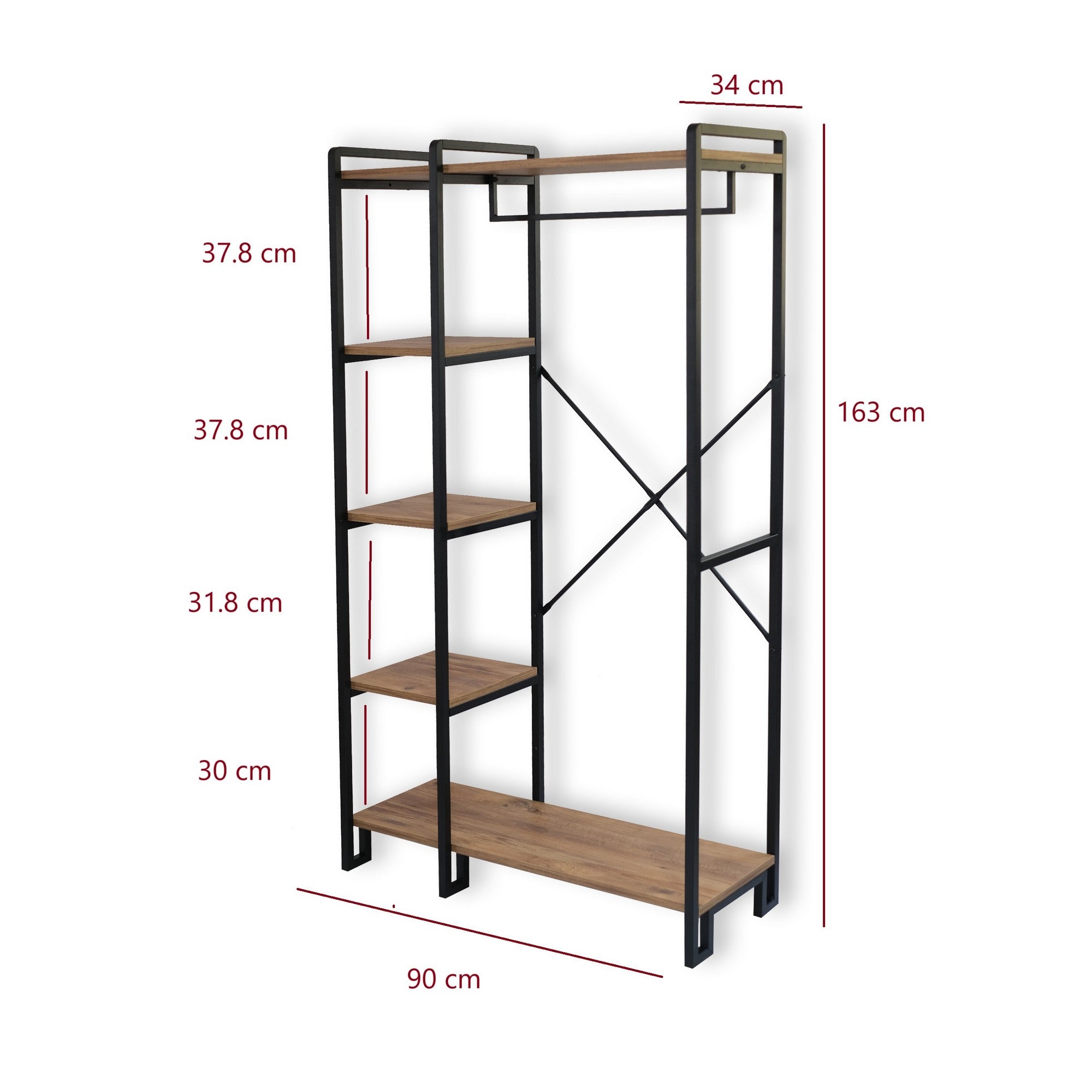 Rex in Atlantische Kiefer Schwarz präsentiert im Onlineshop von KAQTU Design AG. Garderobe ist von Hanah Home