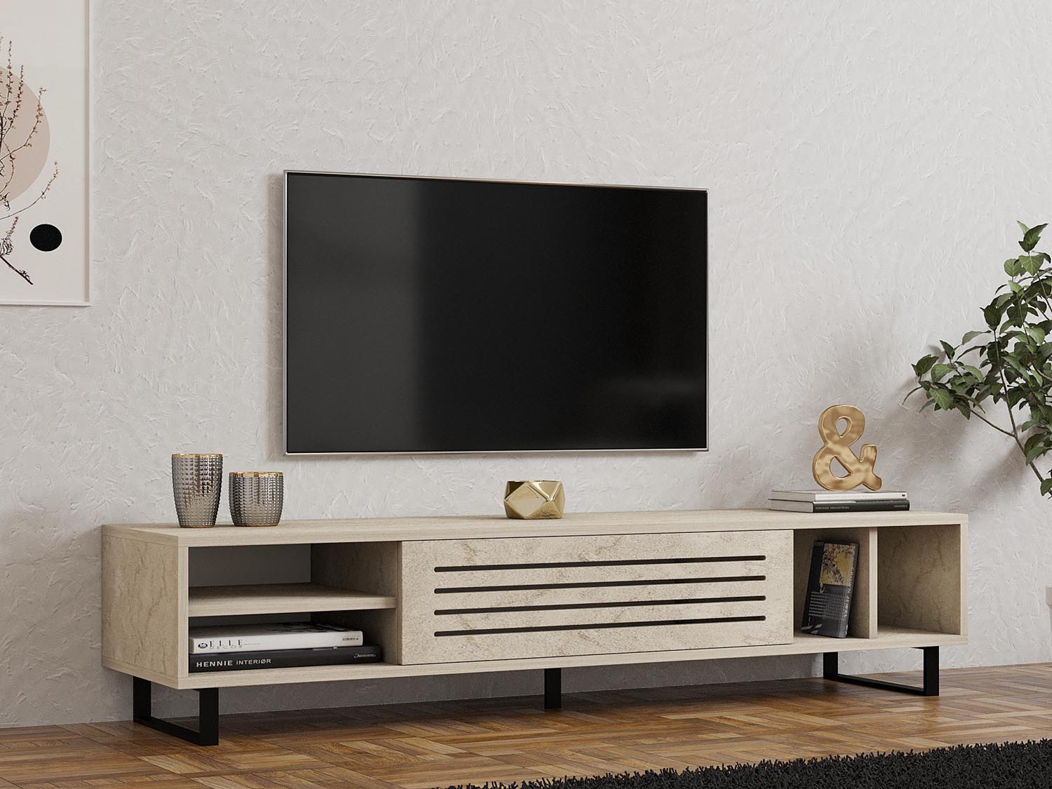 Safir - Travertine in Travertin präsentiert im Onlineshop von KAQTU Design AG. Sideboard ist von Hanah Home