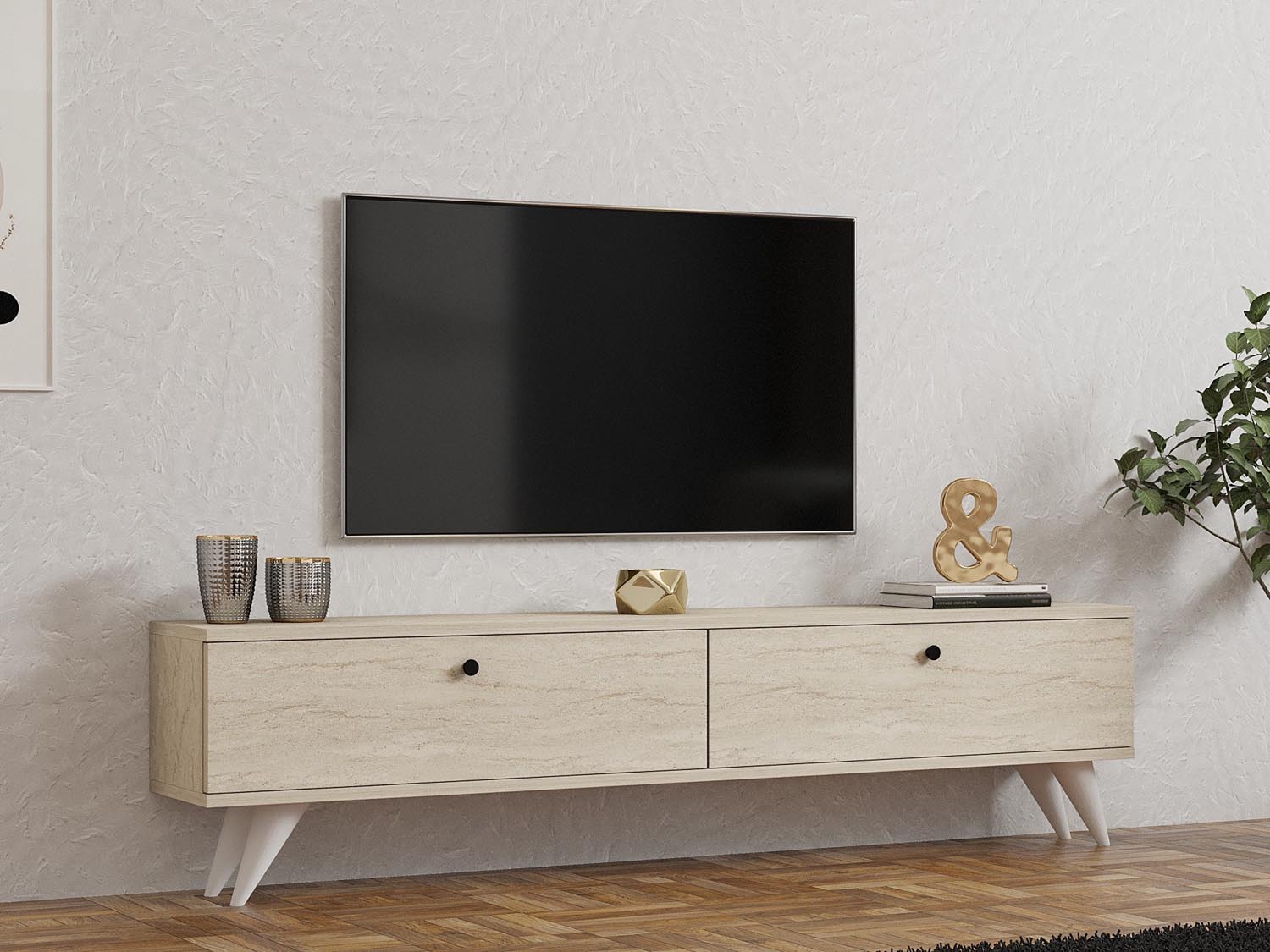 Paris - Travertine in Travertin präsentiert im Onlineshop von KAQTU Design AG. Sideboard ist von Hanah Home