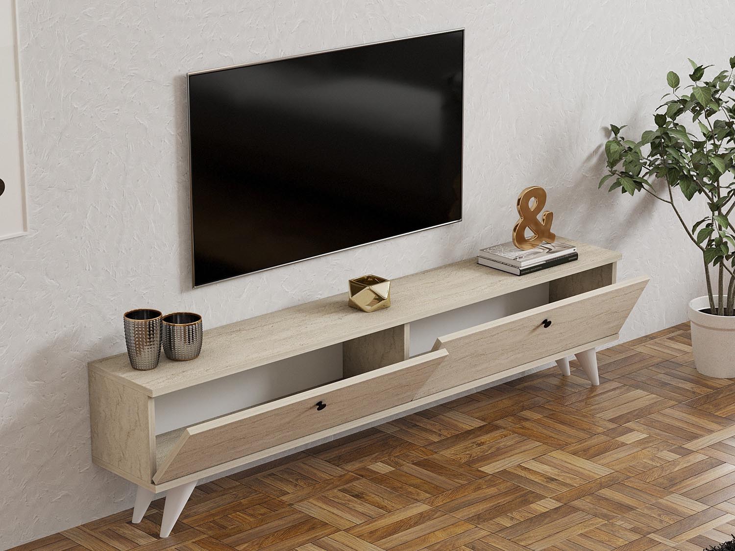 Paris - Travertine in Travertin präsentiert im Onlineshop von KAQTU Design AG. Sideboard ist von Hanah Home