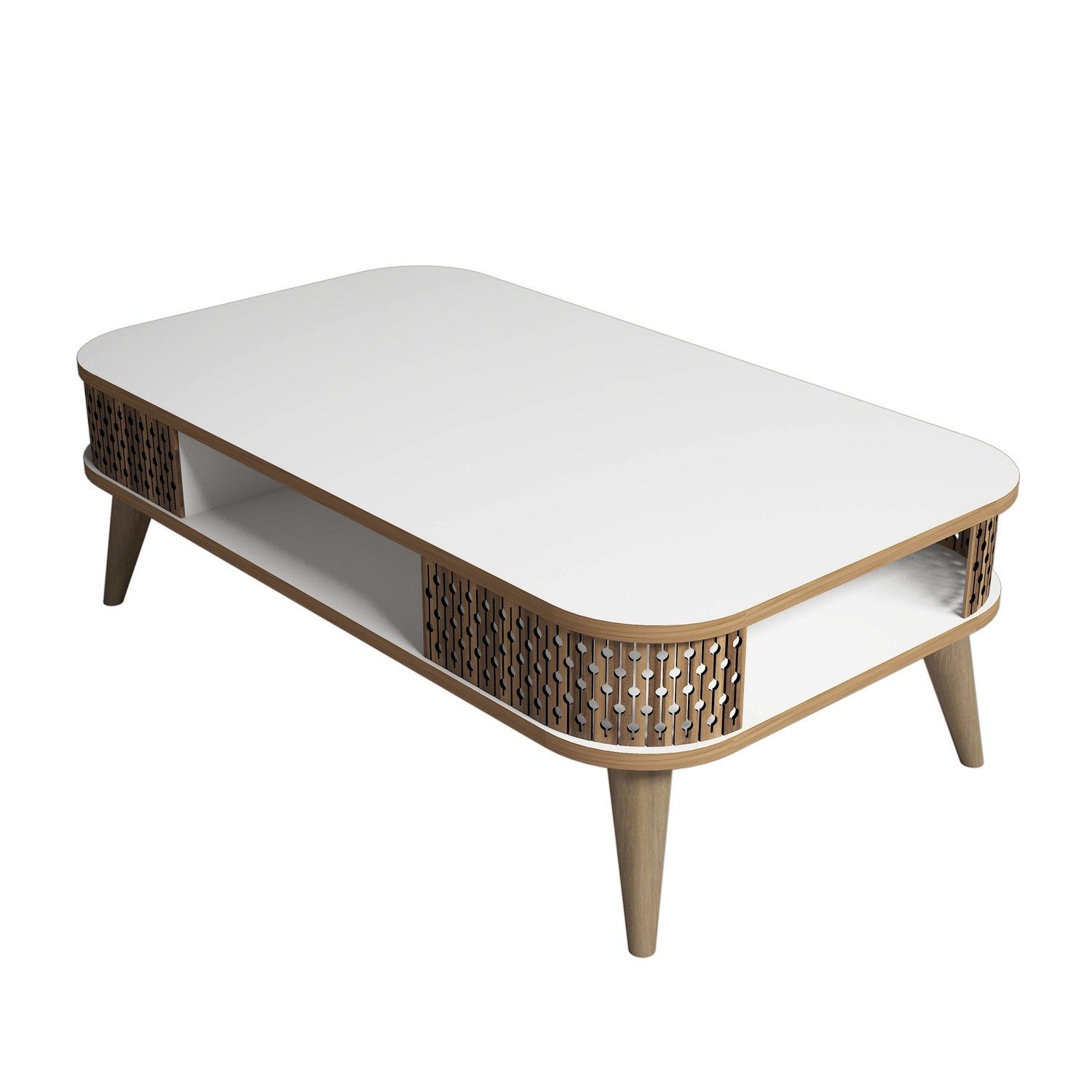 Eylül - White in Weiss präsentiert im Onlineshop von KAQTU Design AG. Beistelltisch ist von Hanah Home