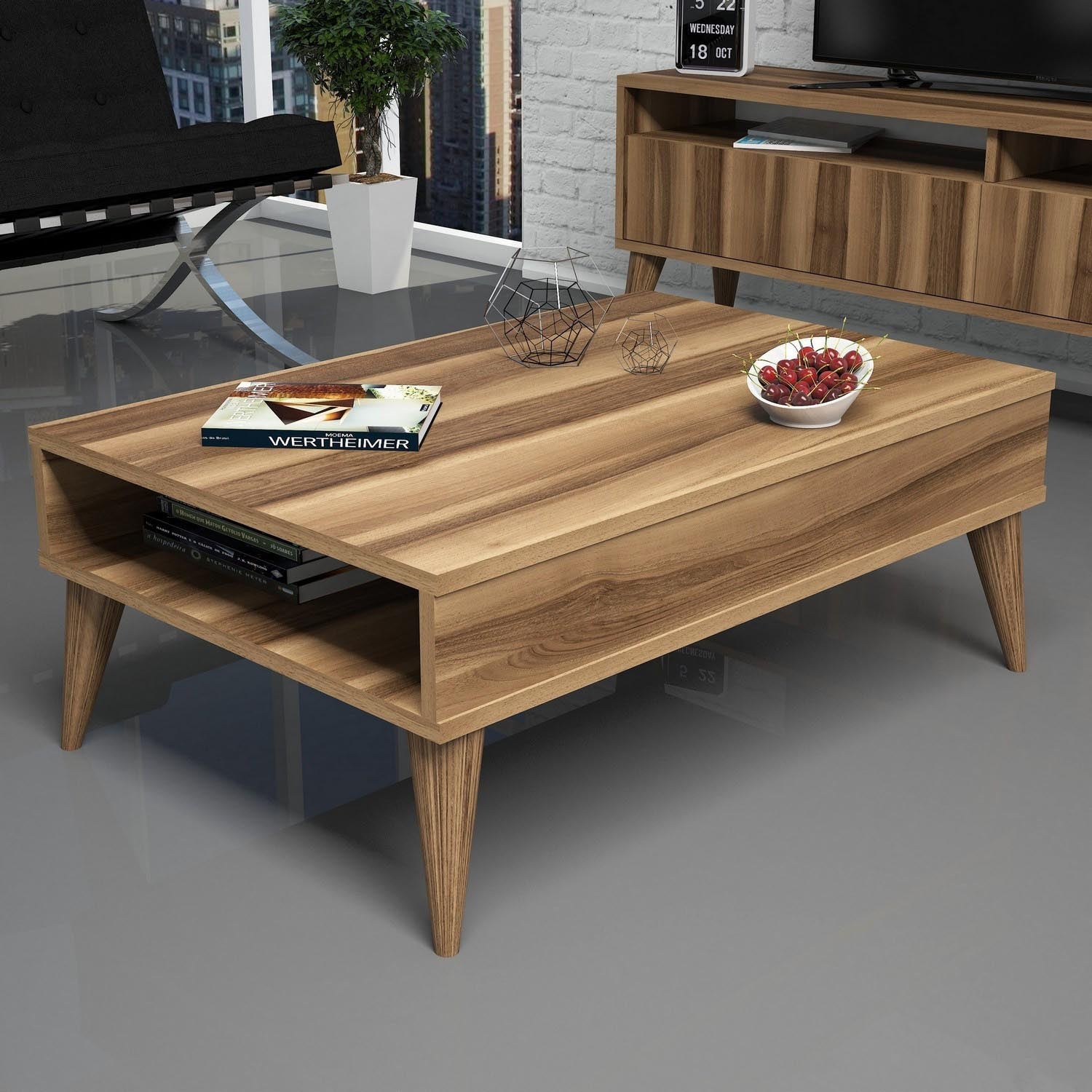 Best - Walnut in Walnuss präsentiert im Onlineshop von KAQTU Design AG. Beistelltisch ist von Hanah Home