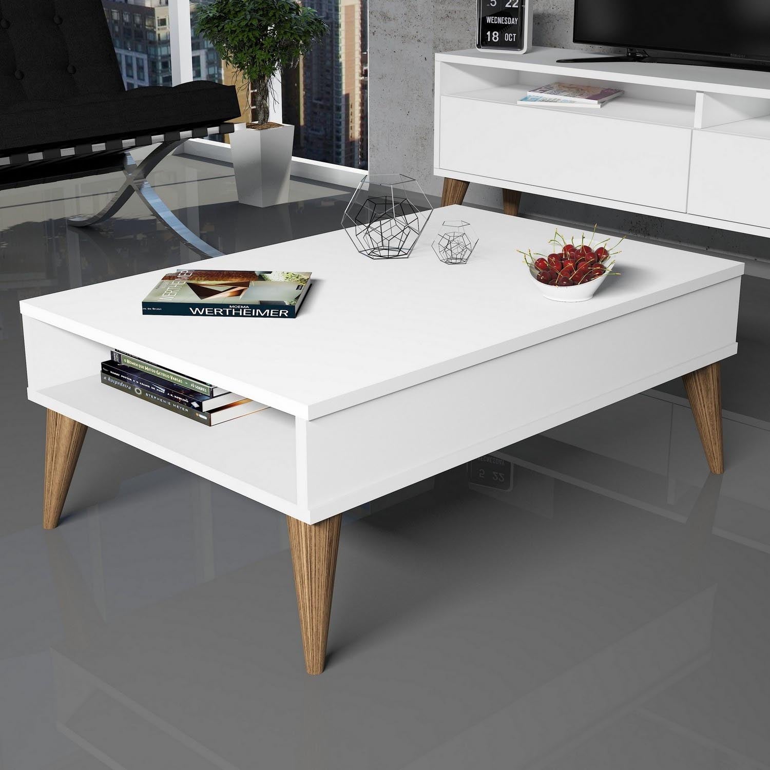 Best - White in Weiss präsentiert im Onlineshop von KAQTU Design AG. Beistelltisch ist von Hanah Home