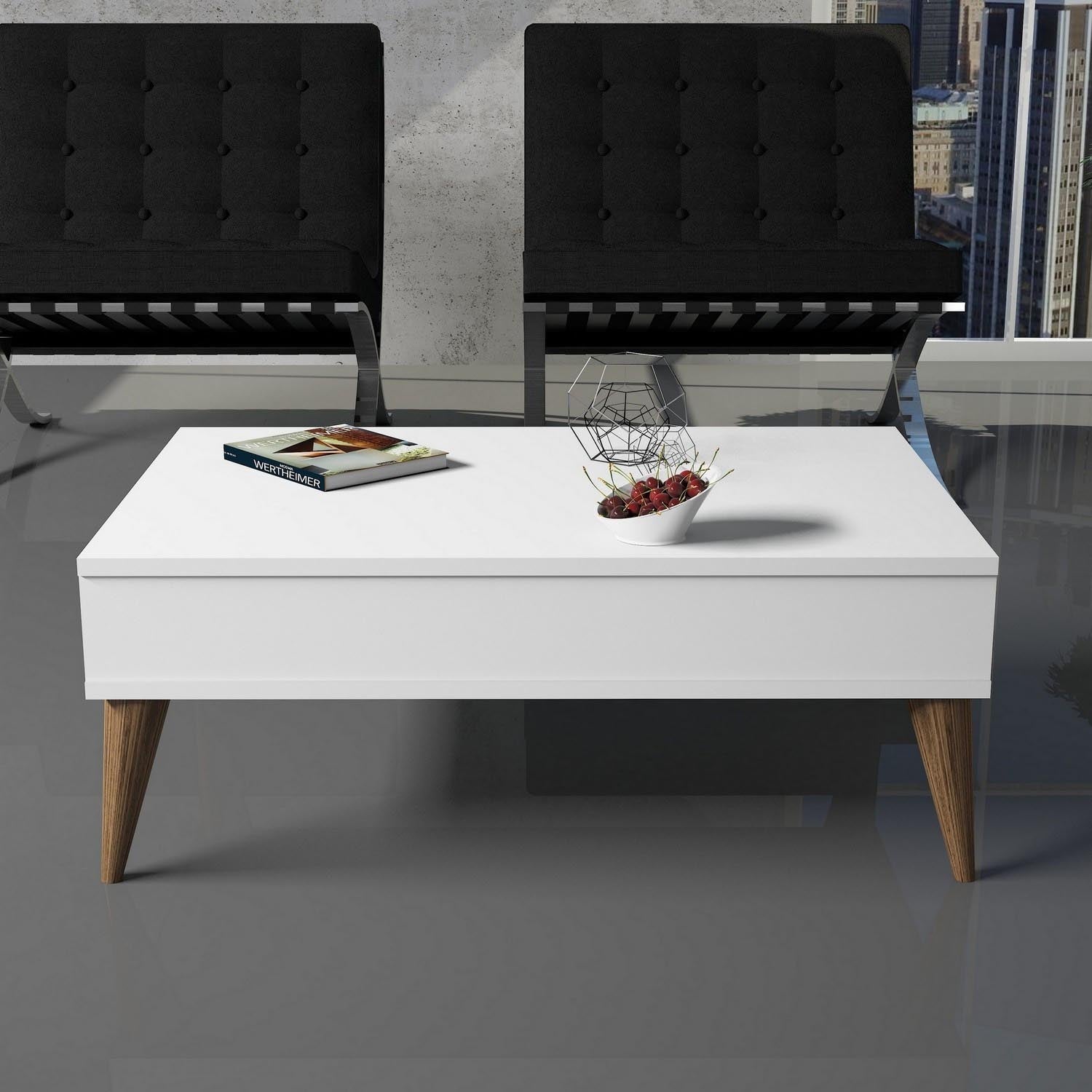 Best - White in Weiss präsentiert im Onlineshop von KAQTU Design AG. Beistelltisch ist von Hanah Home
