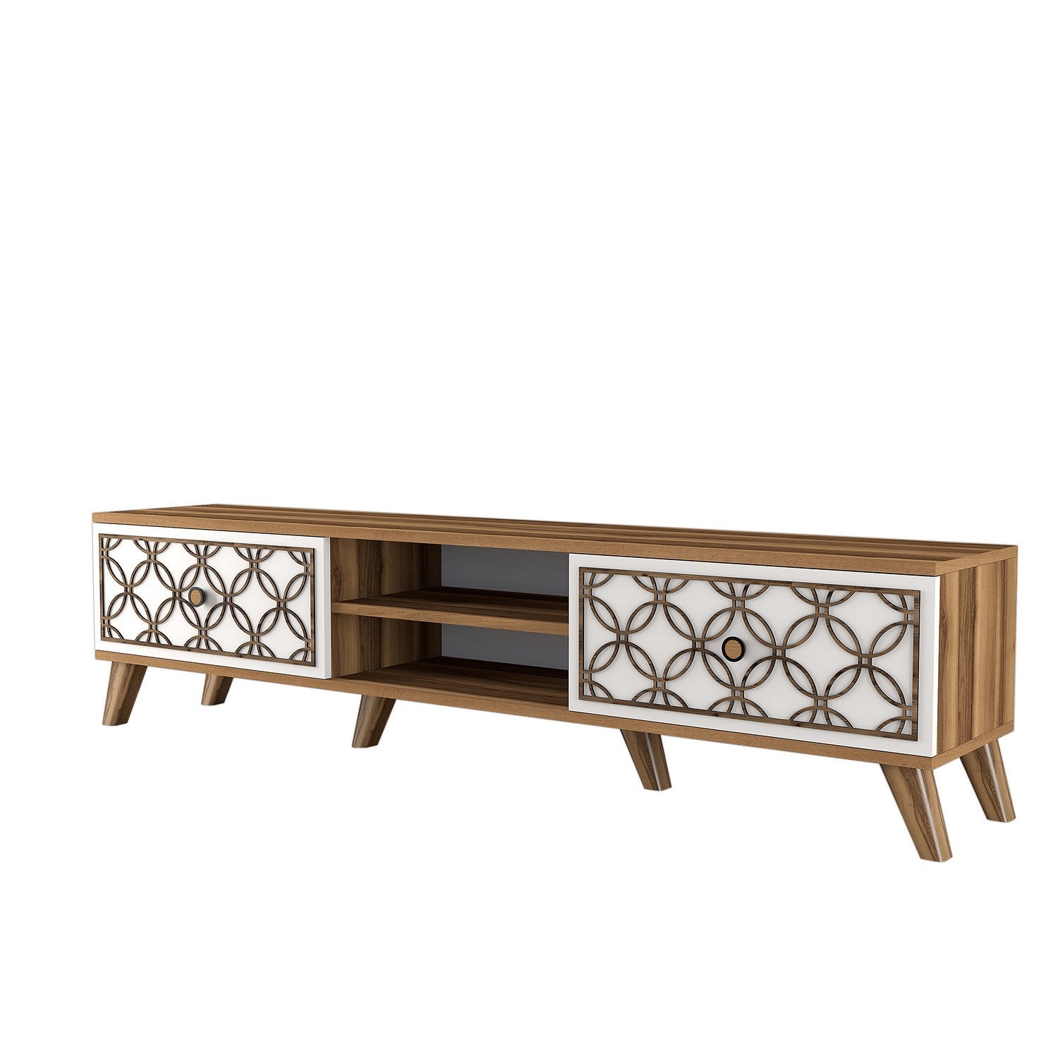 Class - Walnut, White in Walnuss Weiss präsentiert im Onlineshop von KAQTU Design AG. Sideboard ist von Hanah Home