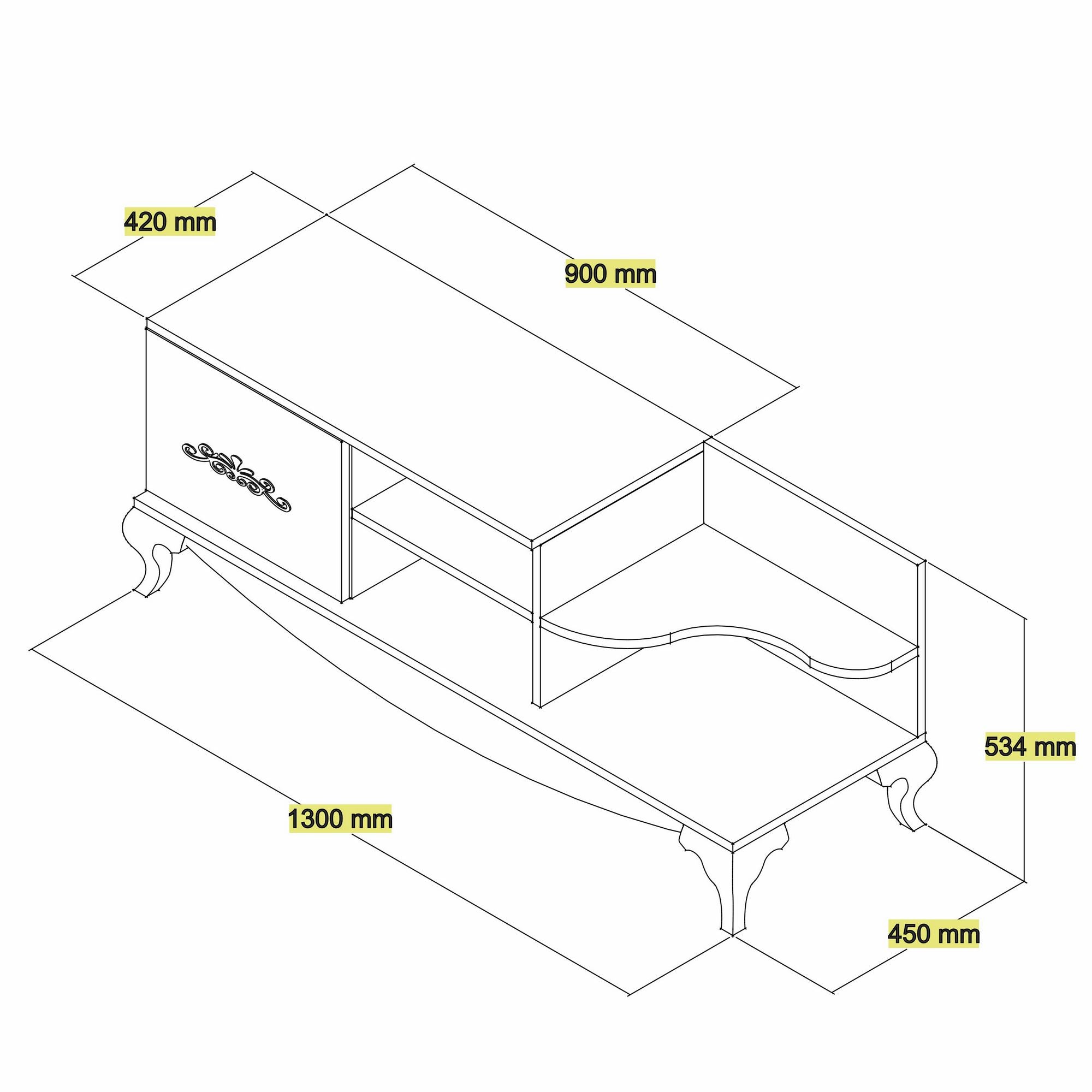 Sultan - White in Weiss präsentiert im Onlineshop von KAQTU Design AG. Sideboard ist von Hanah Home