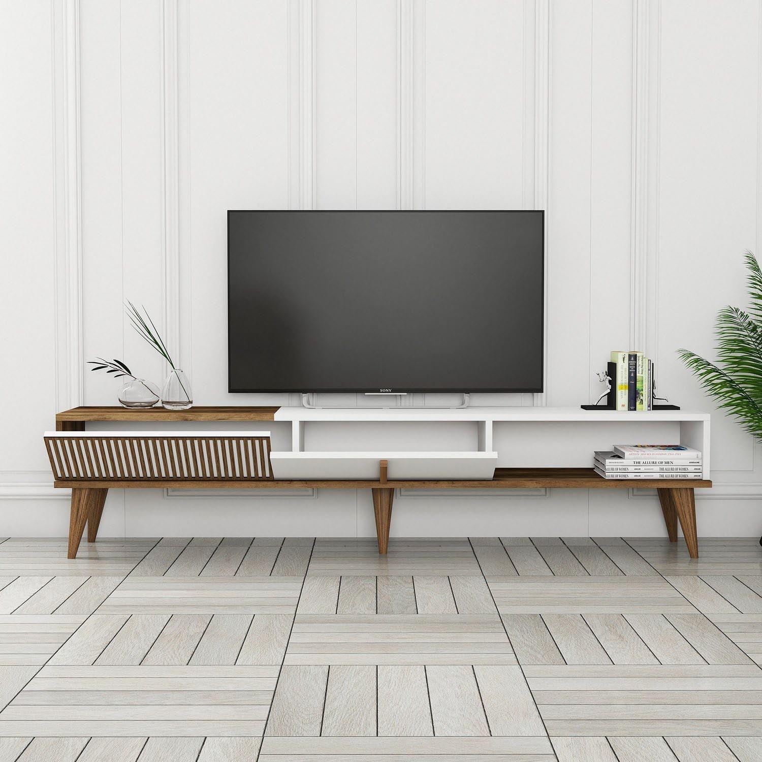 Milan Alt - Walnut, White in Walnuss Weiss präsentiert im Onlineshop von KAQTU Design AG. Sideboard ist von Hanah Home