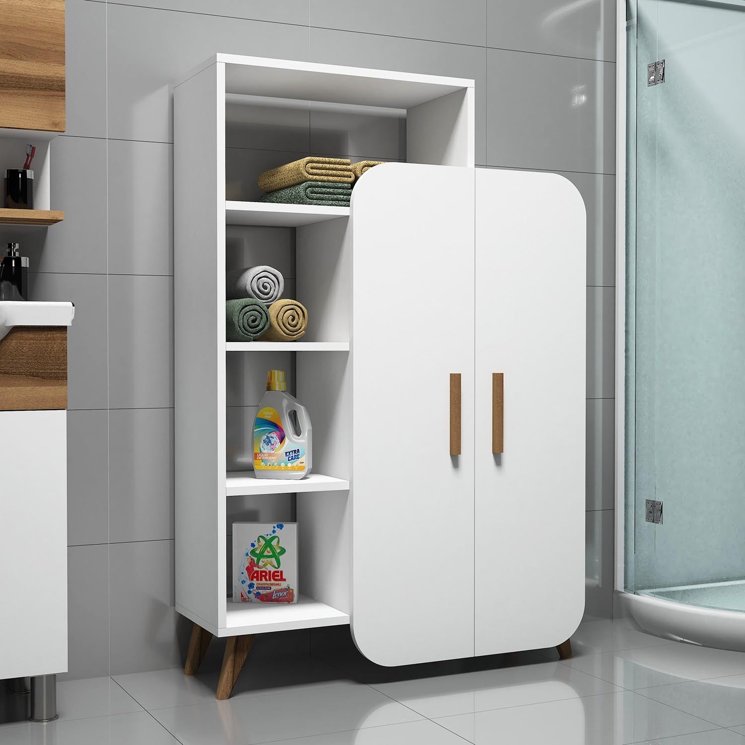 Form - White in Weiss präsentiert im Onlineshop von KAQTU Design AG. Bücherregal ist von Hanah Home