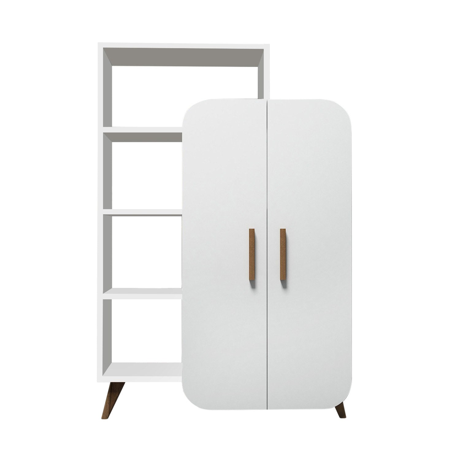 Form - White in Weiss präsentiert im Onlineshop von KAQTU Design AG. Bücherregal ist von Hanah Home
