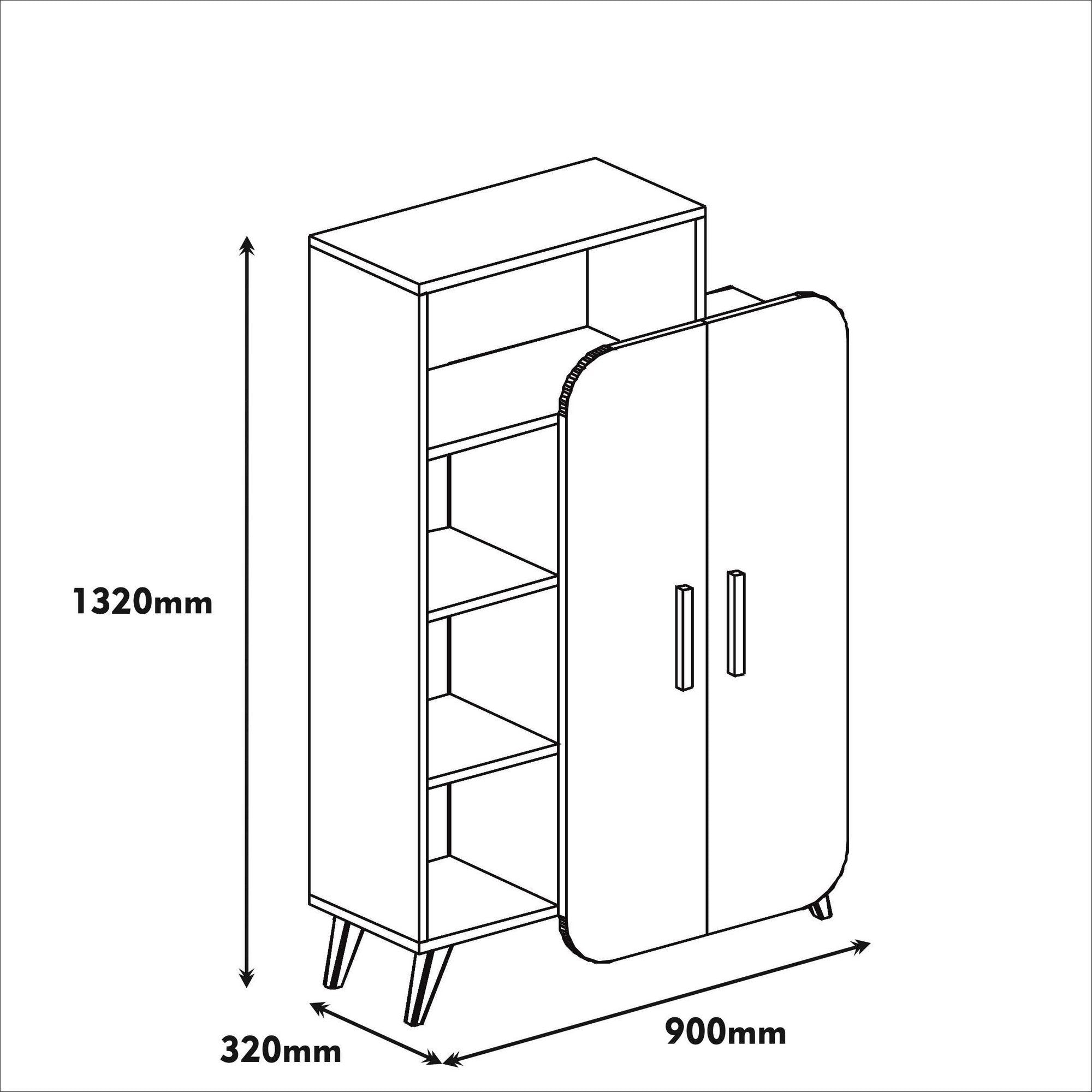 Form - White in Weiss präsentiert im Onlineshop von KAQTU Design AG. Bücherregal ist von Hanah Home