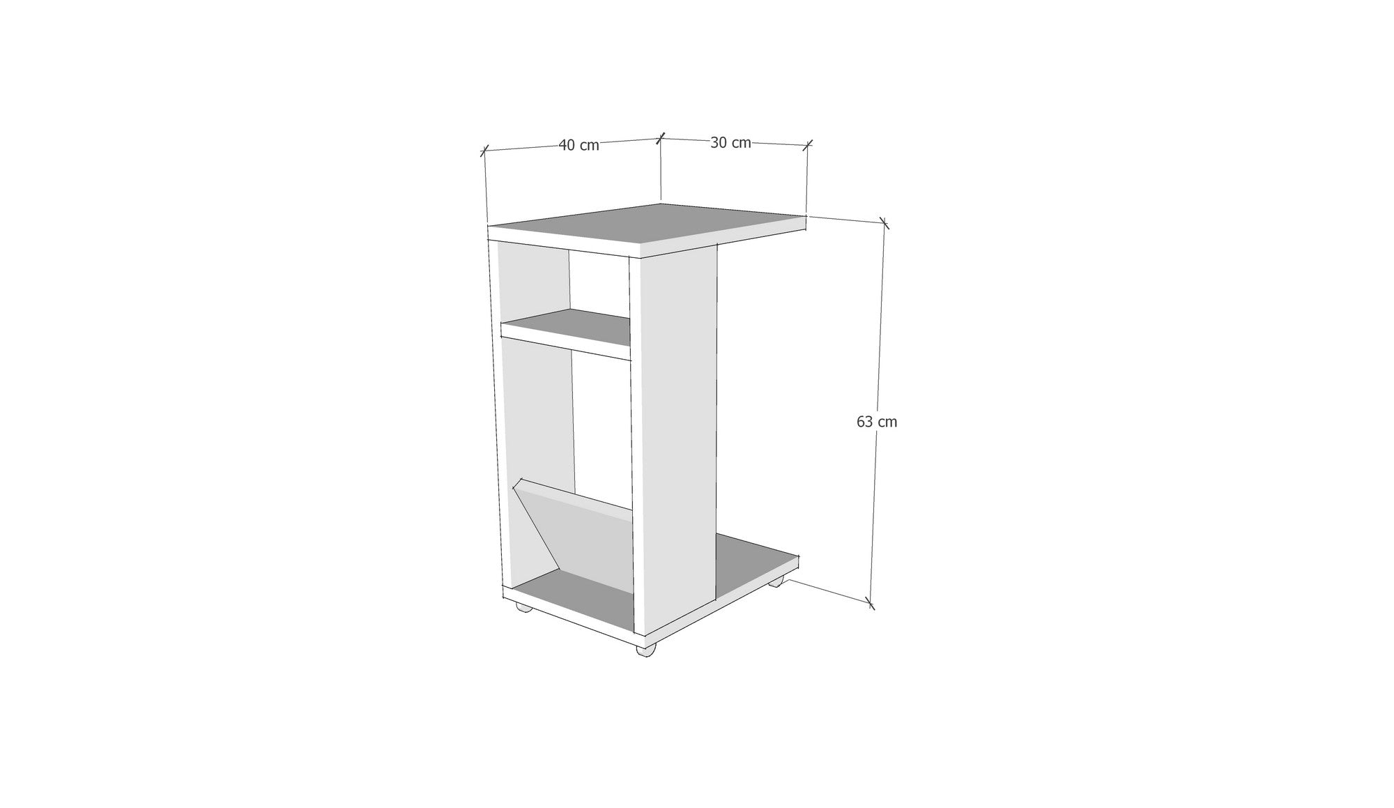 Filinta - White in Weiss präsentiert im Onlineshop von KAQTU Design AG. Beistelltisch ist von Hanah Home