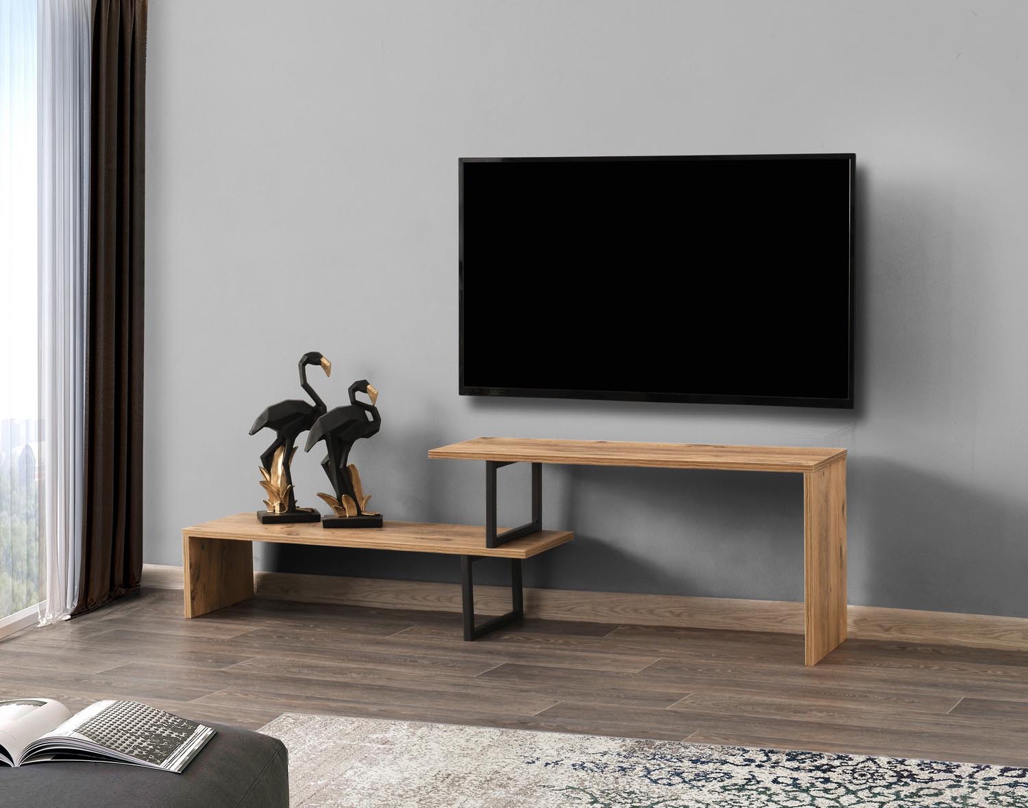 Ovit - Pine in Schwarzkiefer präsentiert im Onlineshop von KAQTU Design AG. Sideboard ist von Hanah Home