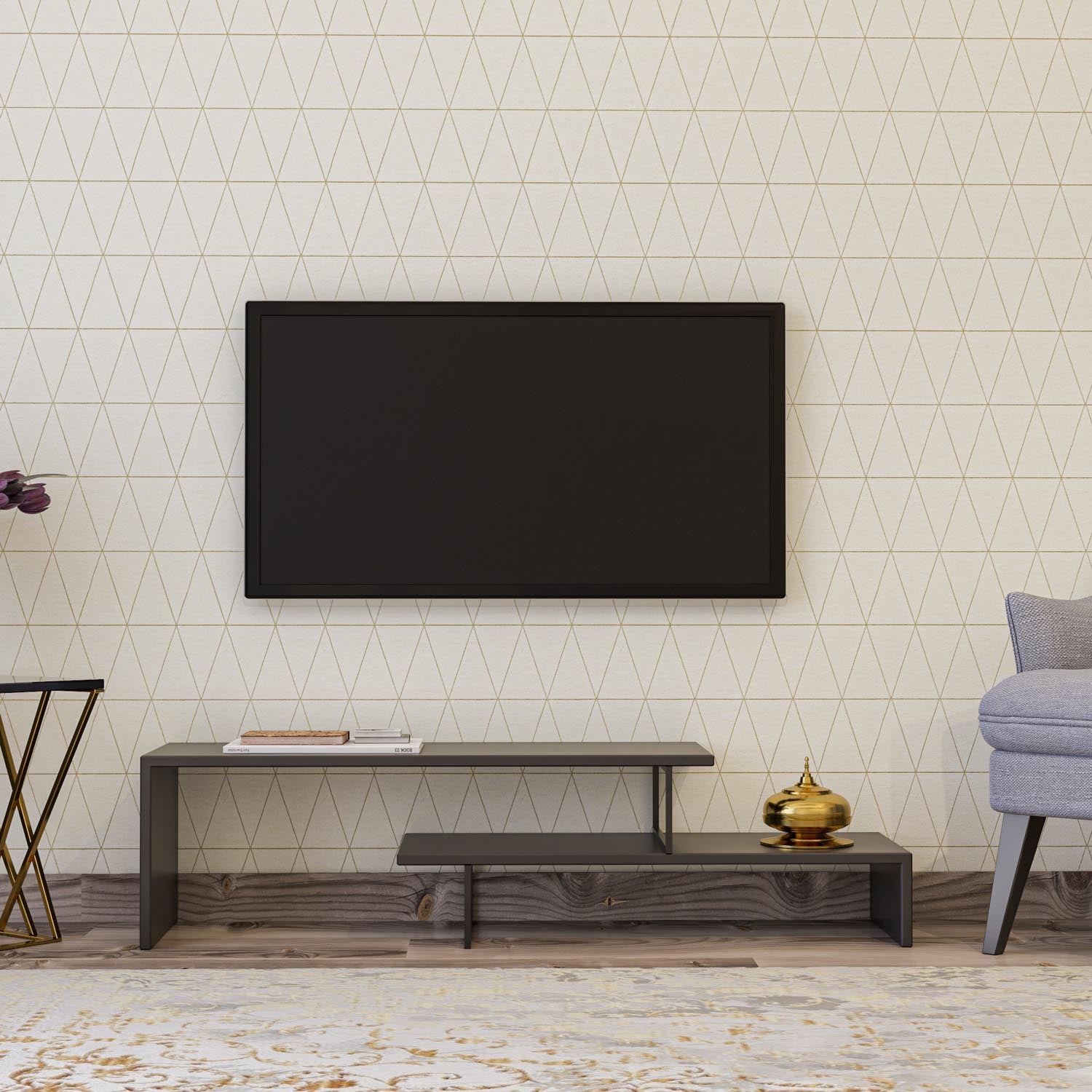 Ovit - Anthracite in Schwarz
 Anthrazit präsentiert im Onlineshop von KAQTU Design AG. Sideboard ist von Hanah Home