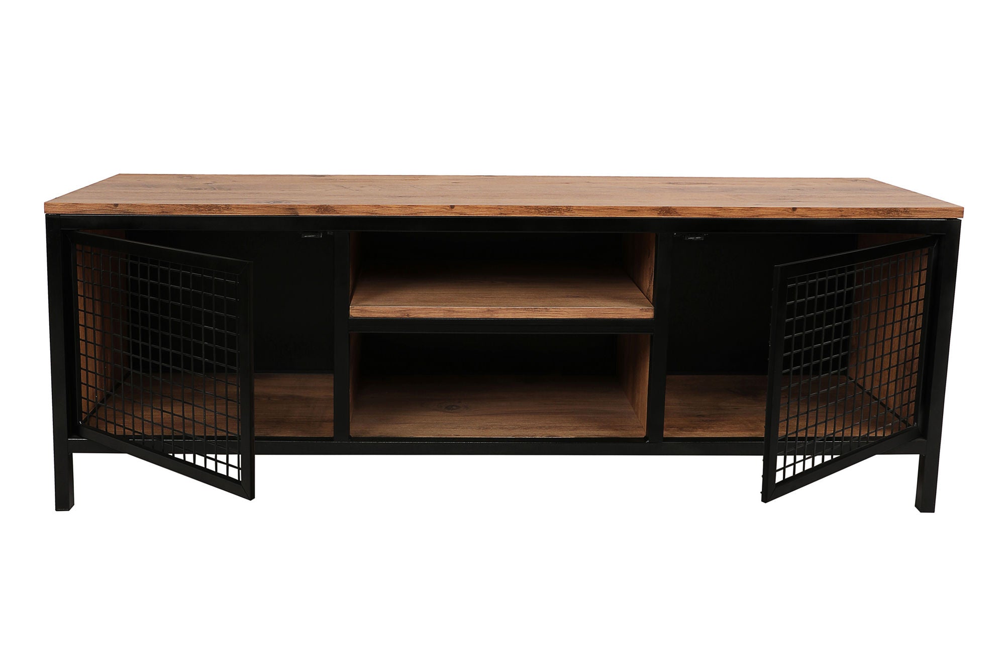 Zeno in Kiefer Schwarz präsentiert im Onlineshop von KAQTU Design AG. Sideboard ist von Hanah Home