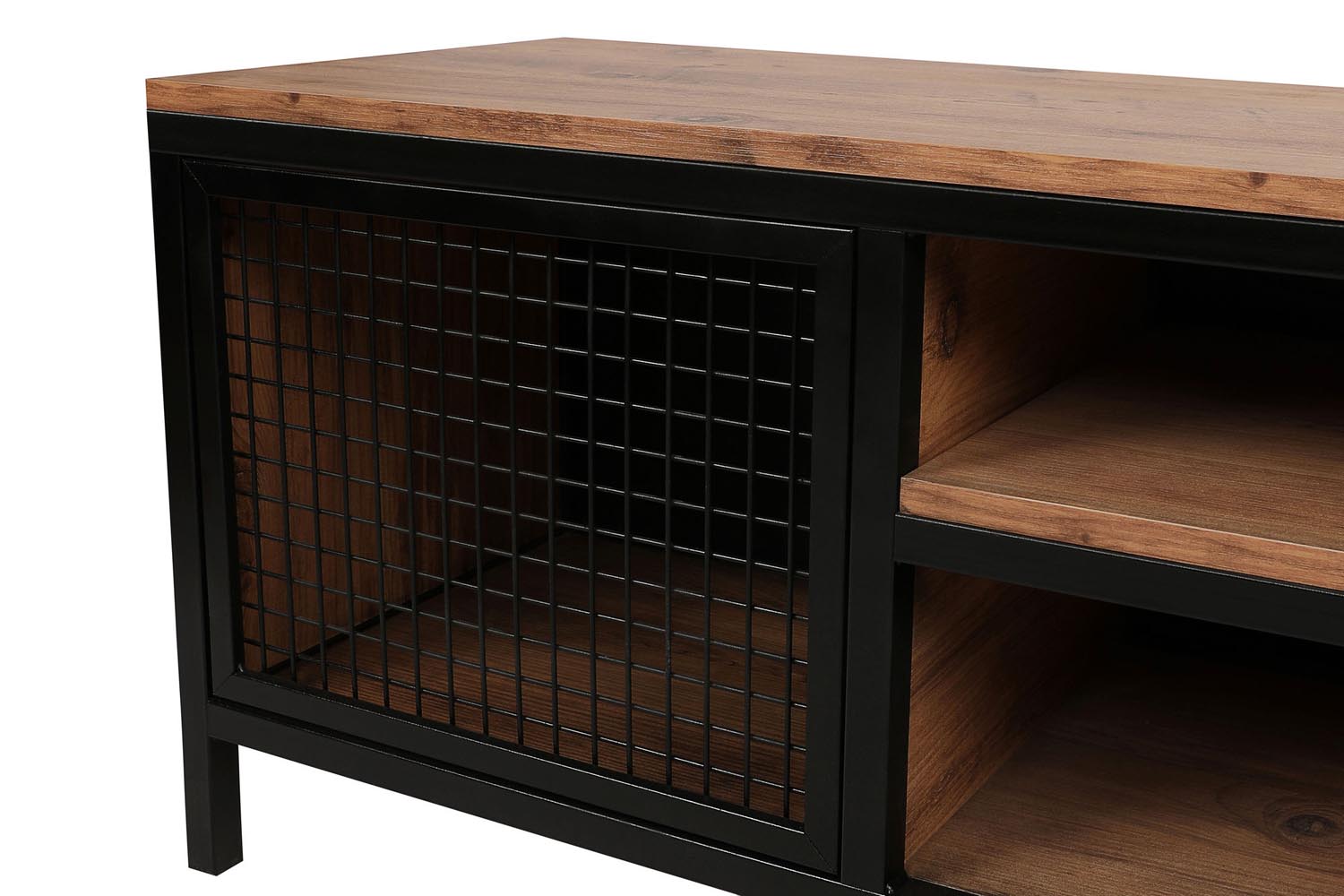 Zeno in Kiefer Schwarz präsentiert im Onlineshop von KAQTU Design AG. Sideboard ist von Hanah Home