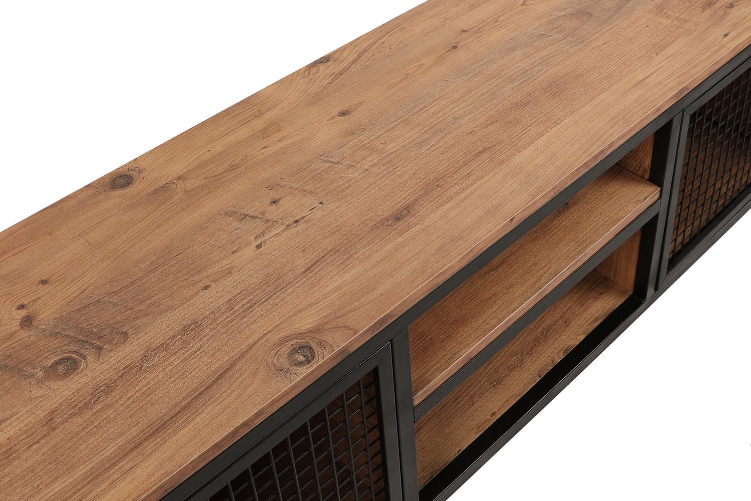 Zeno in Kiefer Schwarz präsentiert im Onlineshop von KAQTU Design AG. Sideboard ist von Hanah Home
