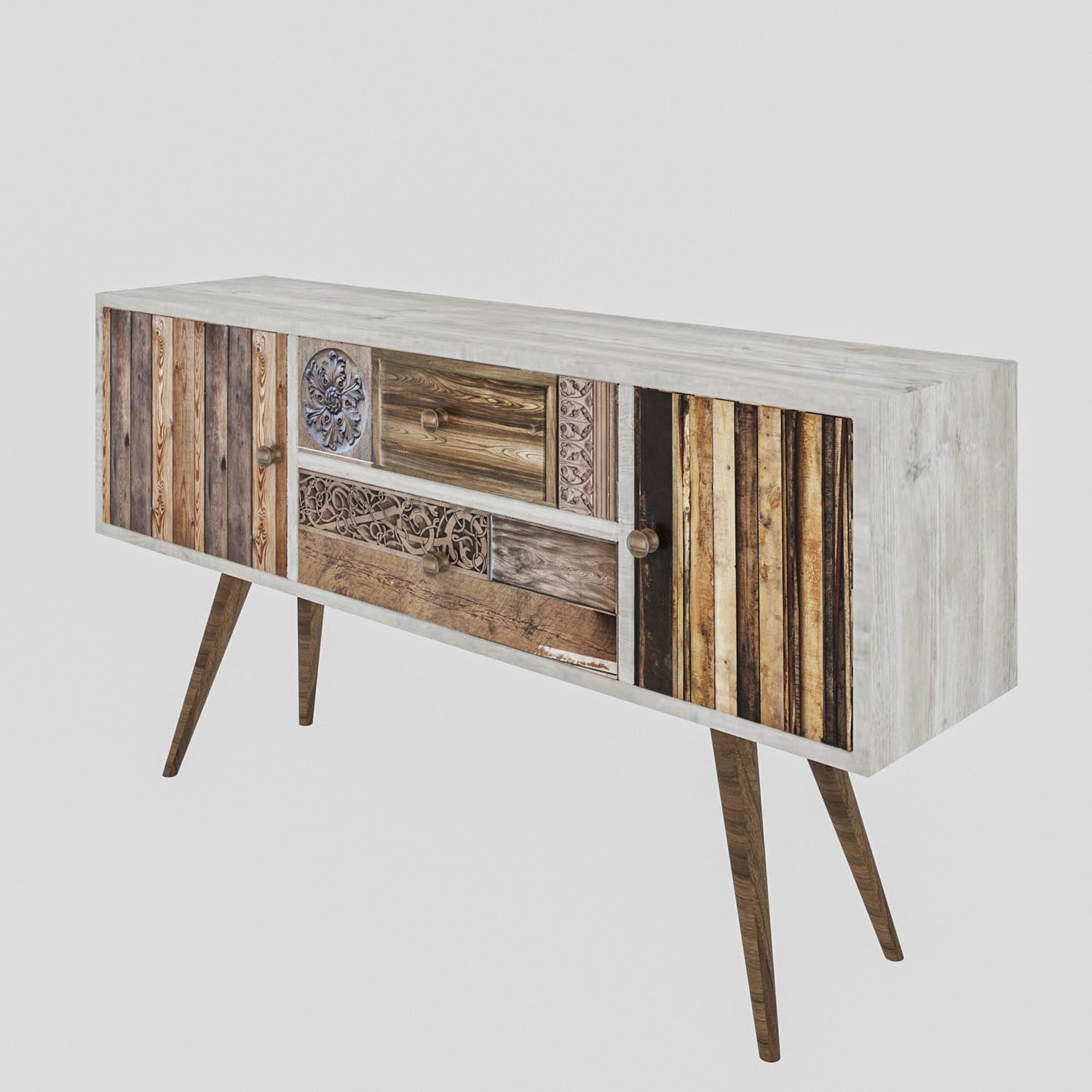 Odense in Weisser Walnuss präsentiert im Onlineshop von KAQTU Design AG. Sideboard ist von Hanah Home