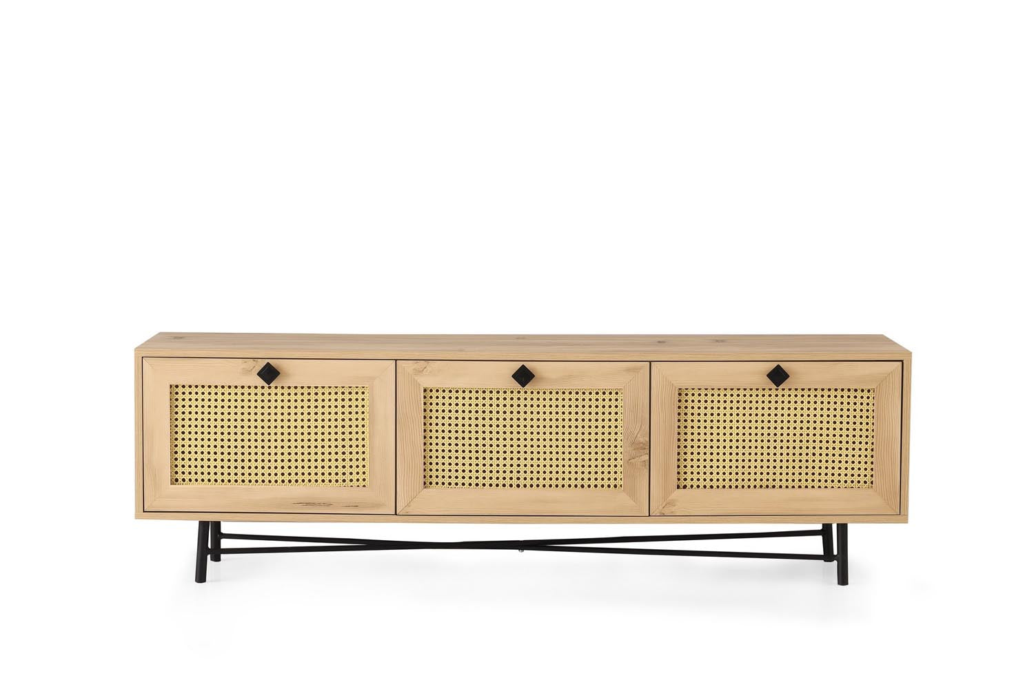 Alcazar 180 in Eiche Schwarz präsentiert im Onlineshop von KAQTU Design AG. Sideboard ist von Hanah Home