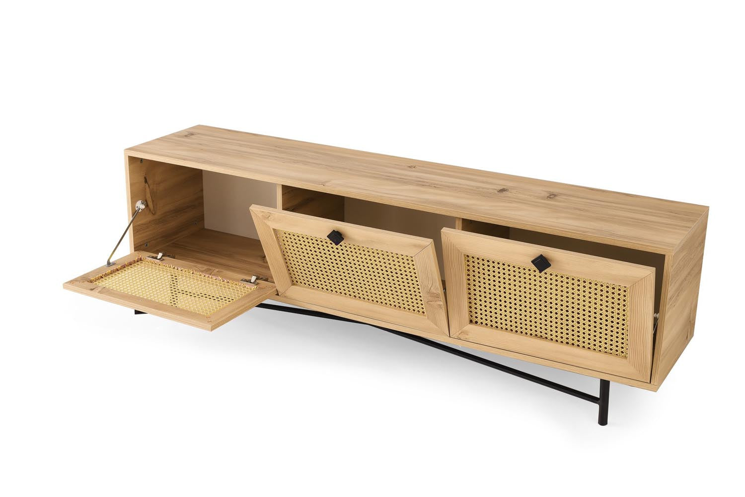 Alcazar 180 in Eiche Schwarz präsentiert im Onlineshop von KAQTU Design AG. Sideboard ist von Hanah Home