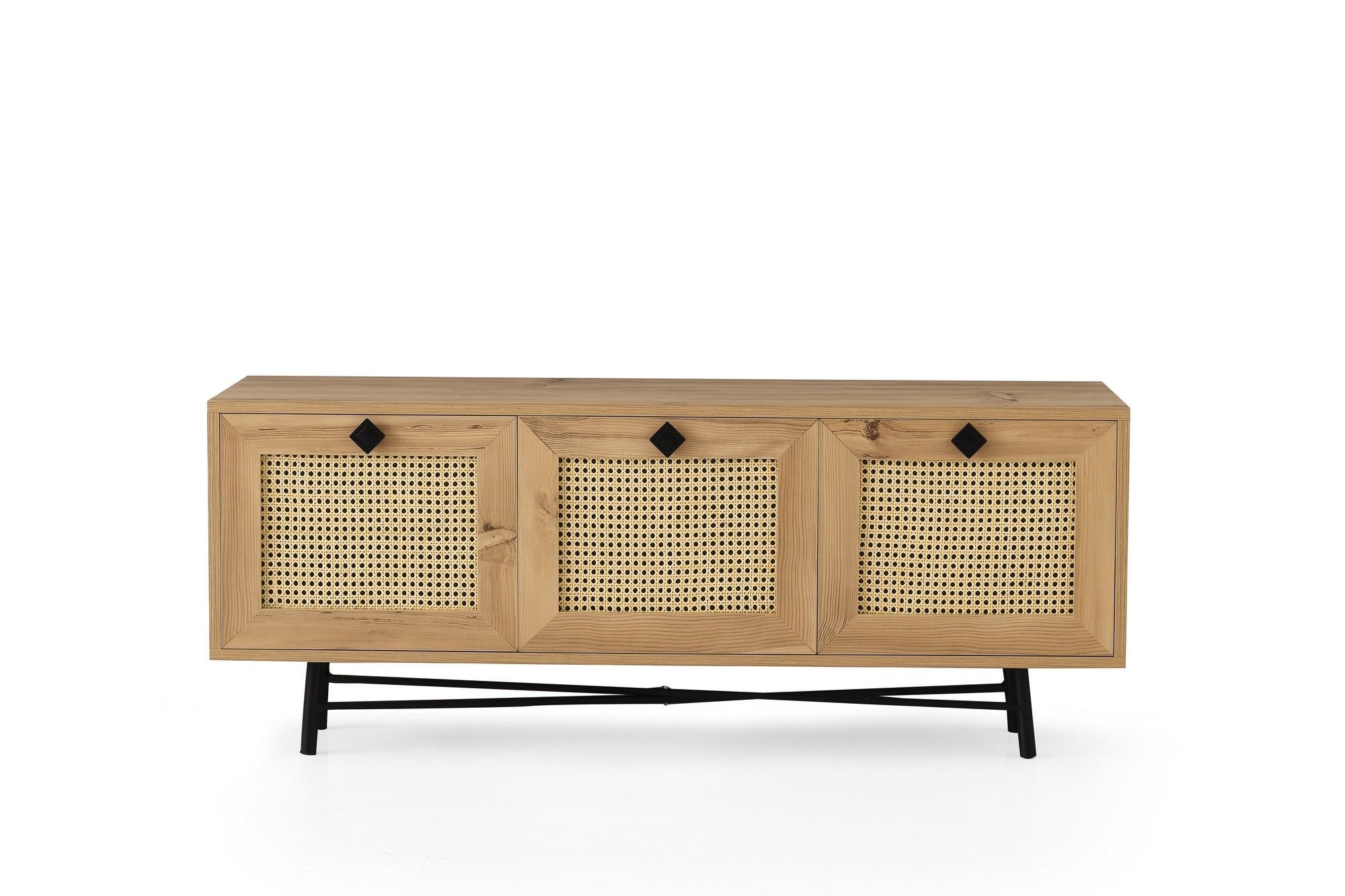 Alcazar 140 in Eiche Schwarz präsentiert im Onlineshop von KAQTU Design AG. Sideboard ist von Hanah Home