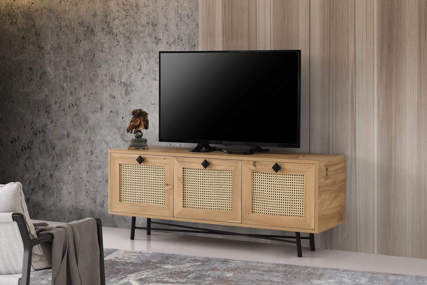 Alcazar 140 in Eiche Schwarz präsentiert im Onlineshop von KAQTU Design AG. Sideboard ist von Hanah Home
