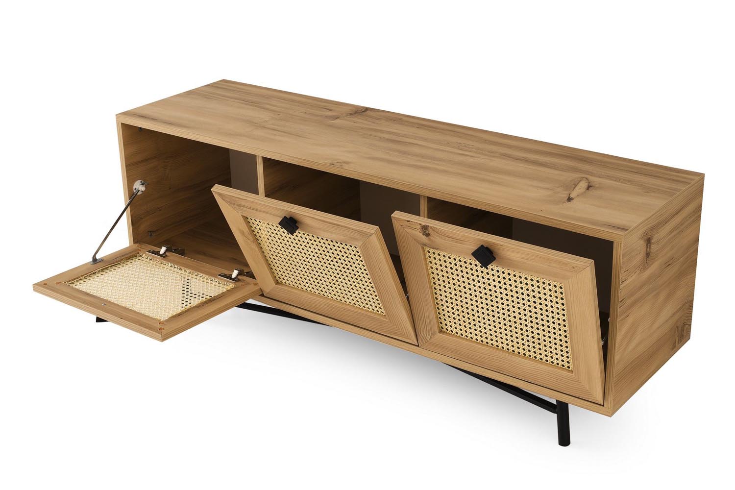 Alcazar 140 in Eiche Schwarz präsentiert im Onlineshop von KAQTU Design AG. Sideboard ist von Hanah Home