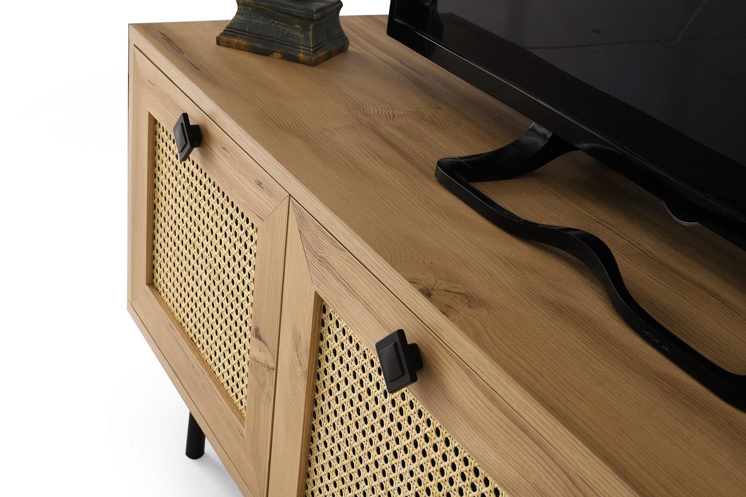 Alcazar 140 in Eiche Schwarz präsentiert im Onlineshop von KAQTU Design AG. Sideboard ist von Hanah Home