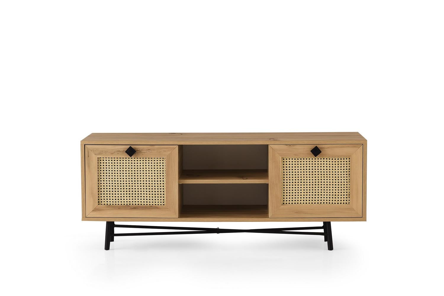 Begonya 140 in Eiche Schwarz präsentiert im Onlineshop von KAQTU Design AG. Sideboard ist von Hanah Home