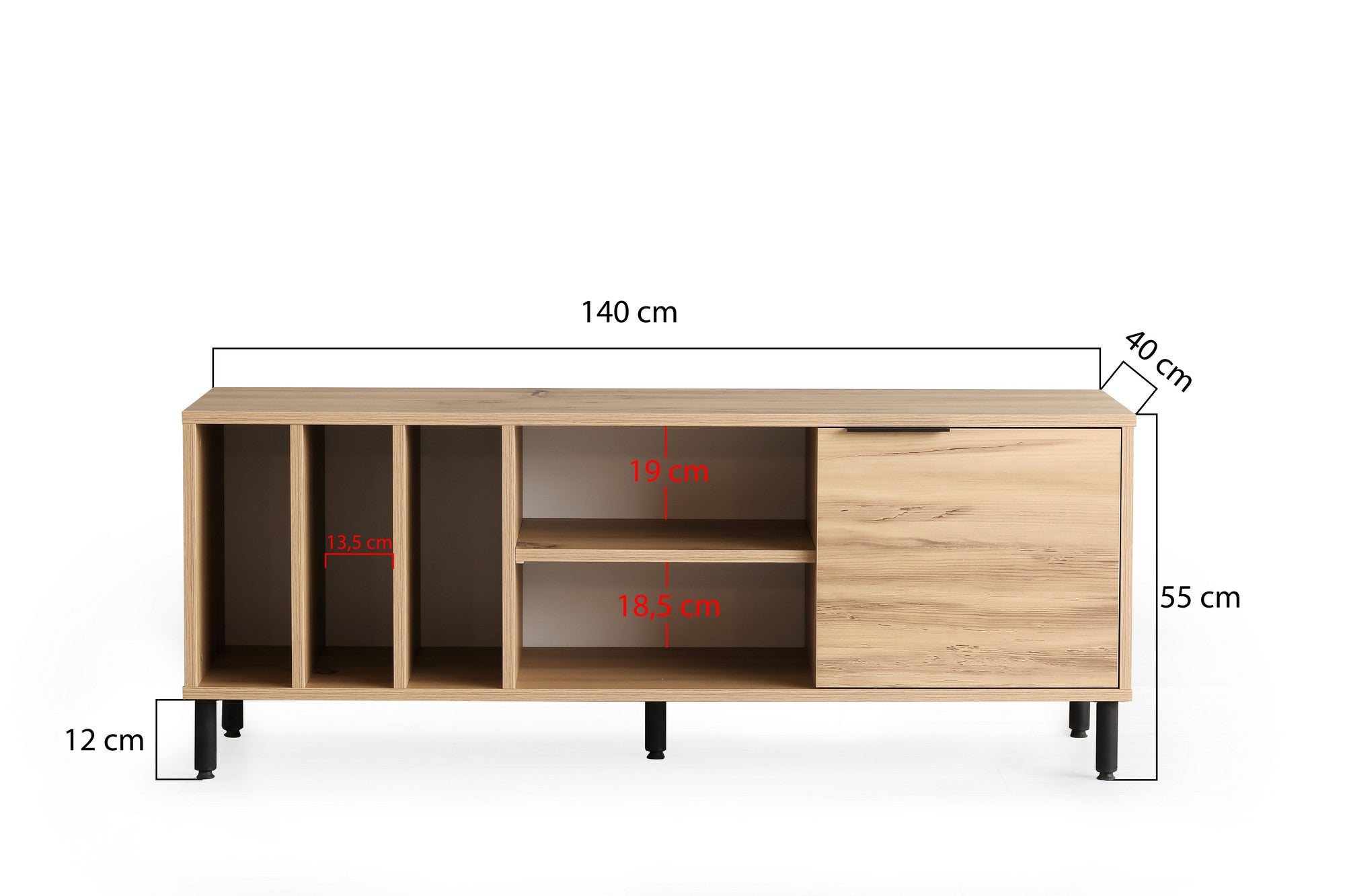 Bodegas in Eiche präsentiert im Onlineshop von KAQTU Design AG. Sideboard ist von Hanah Home