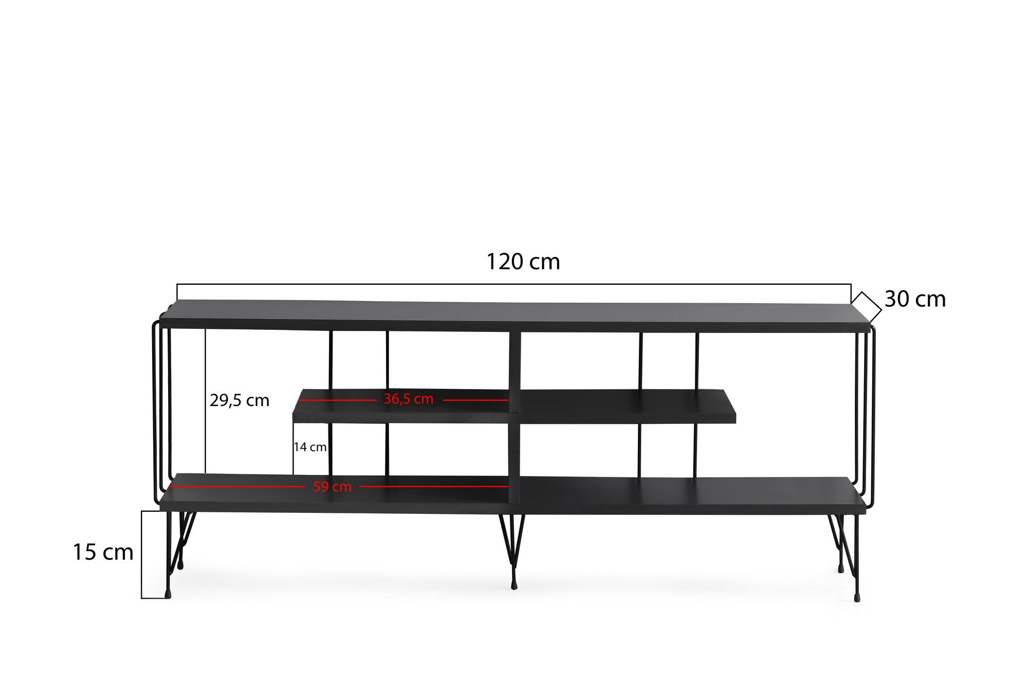 Eze - Anthracite in Anthrazit präsentiert im Onlineshop von KAQTU Design AG. Sideboard ist von Hanah Home