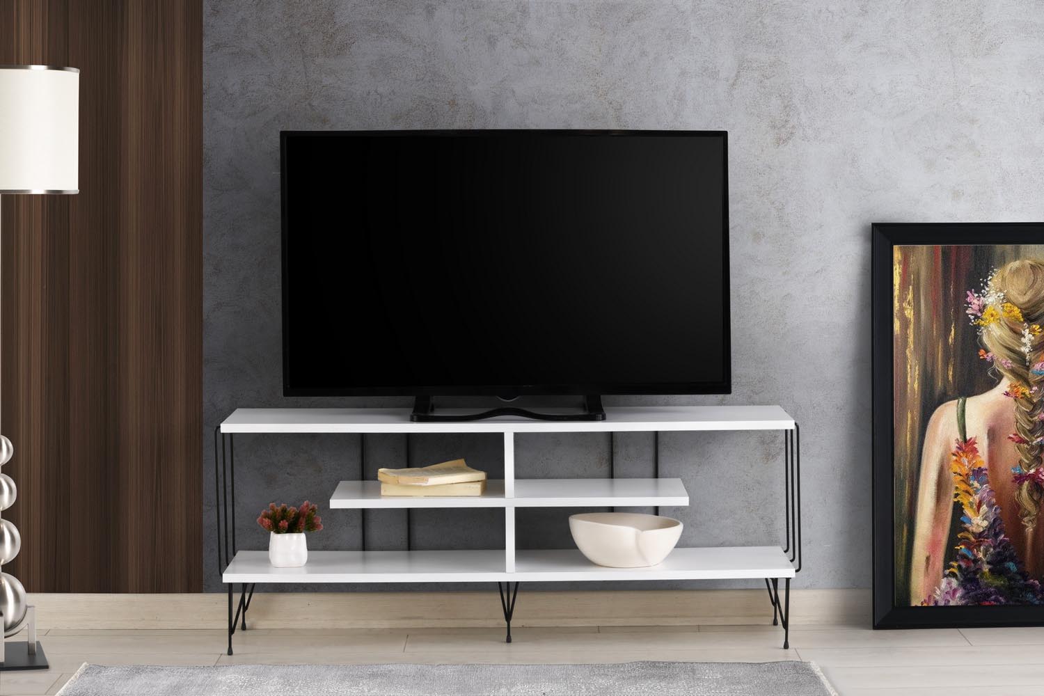 Eze - White in Weiss präsentiert im Onlineshop von KAQTU Design AG. Sideboard ist von Hanah Home