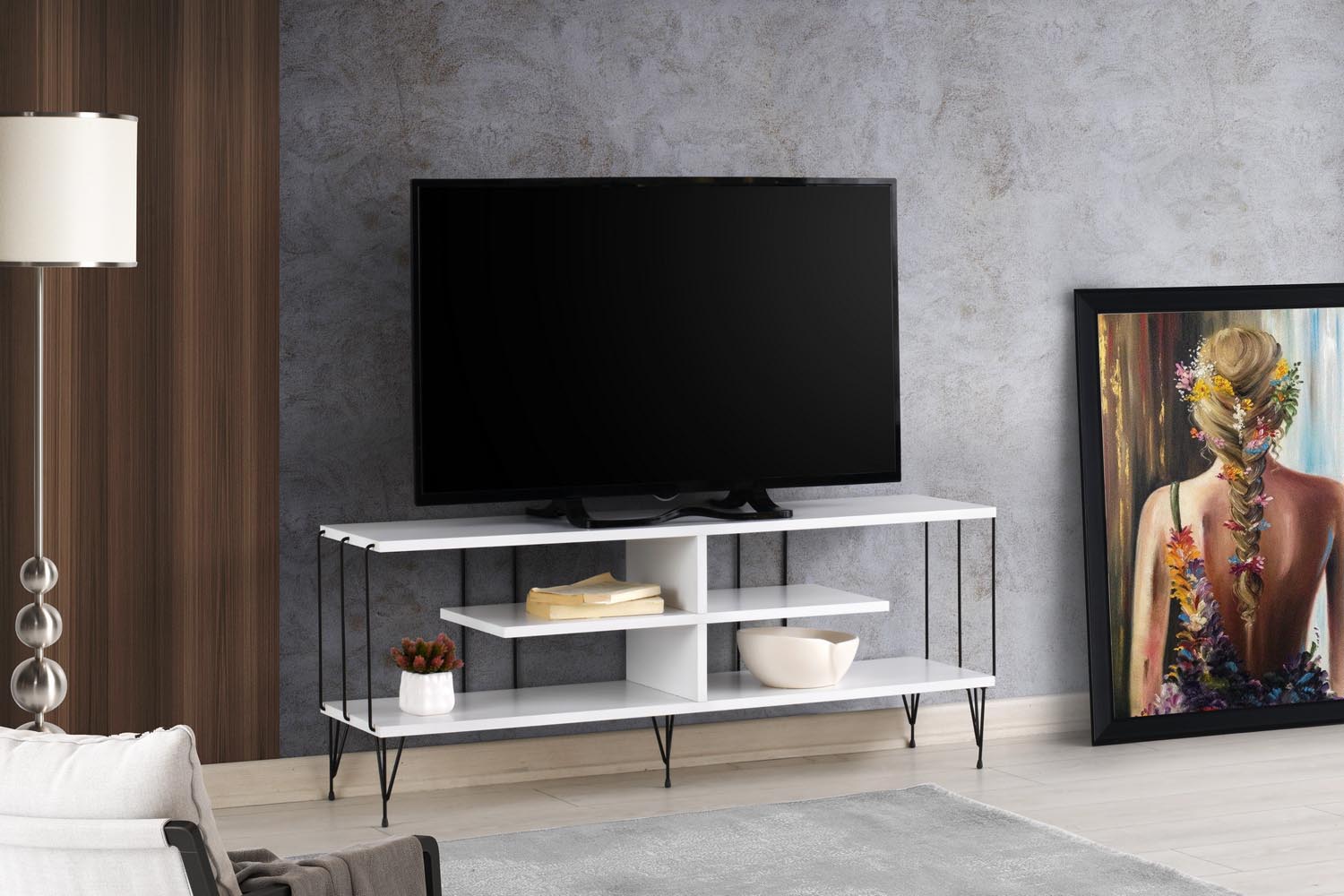 Eze - White in Weiss präsentiert im Onlineshop von KAQTU Design AG. Sideboard ist von Hanah Home