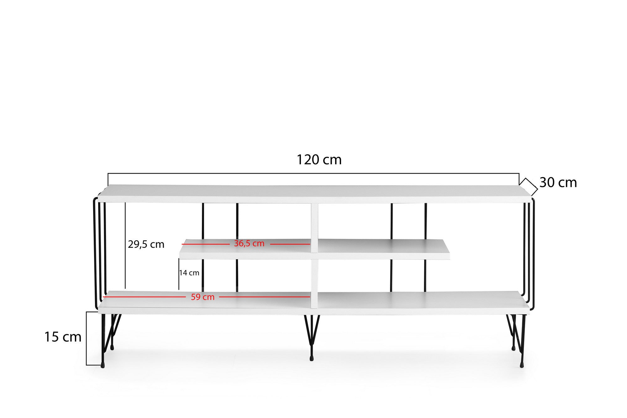 Eze - White in Weiss präsentiert im Onlineshop von KAQTU Design AG. Sideboard ist von Hanah Home