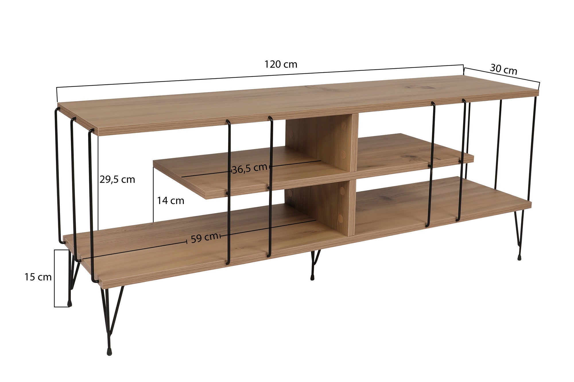 Eze - Oak in Eiche präsentiert im Onlineshop von KAQTU Design AG. Sideboard ist von Hanah Home