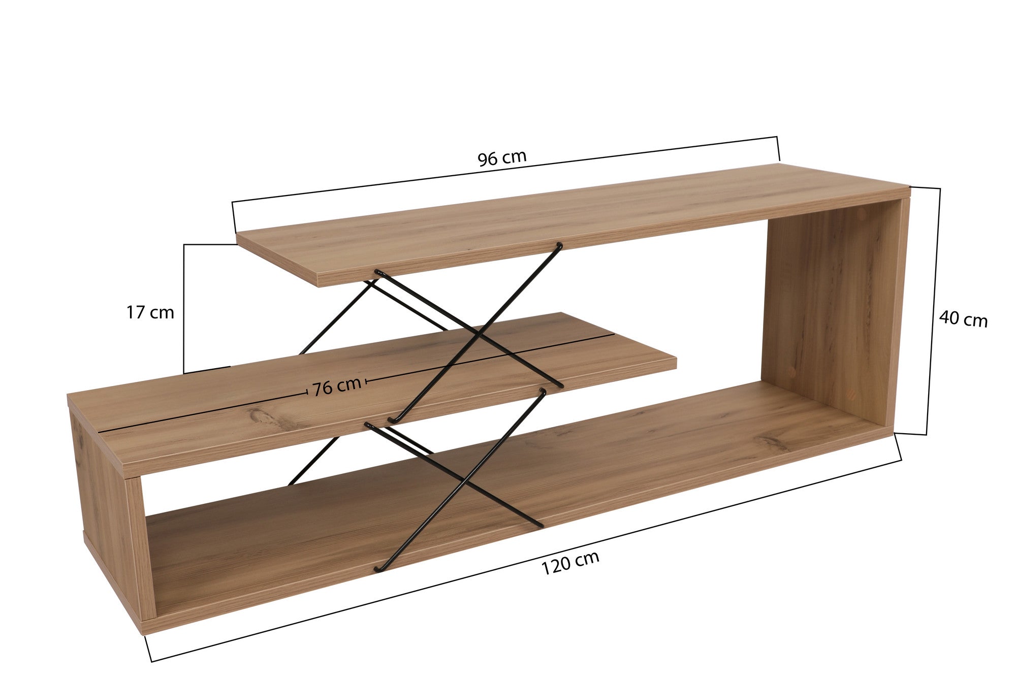 Zigzag - Oak in Eiche präsentiert im Onlineshop von KAQTU Design AG. Sideboard ist von Hanah Home